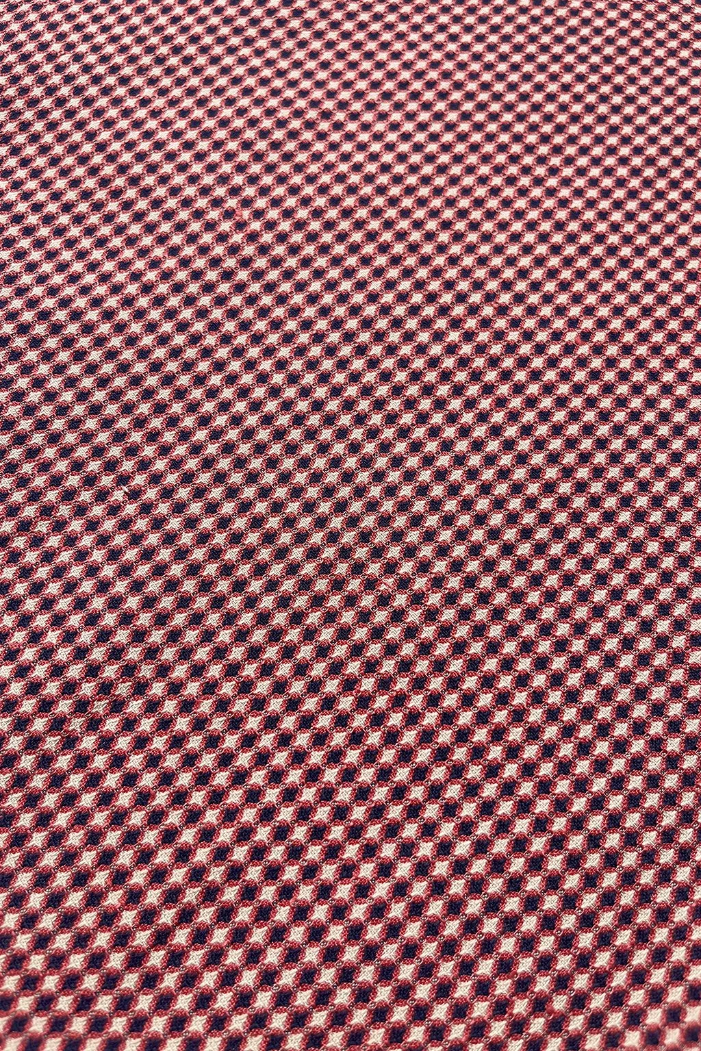 Linen blend jacquard in red, beige and navy mini diamond3.jpg