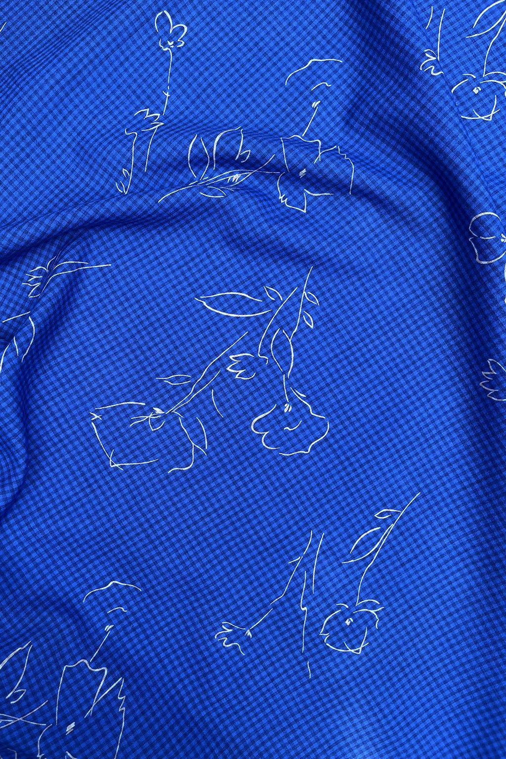 wool gingham in cobalt blue with overprinted flowers11.jpg