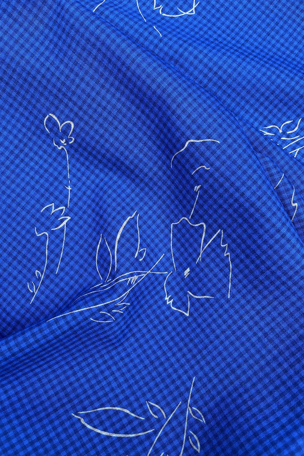 wool gingham in cobalt blue with overprinted flowers10.jpg