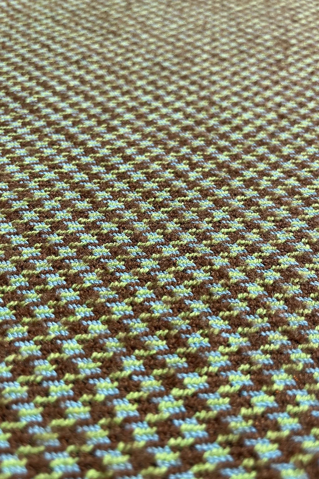 wool cotton polyamide in brwon and green check1.jpg