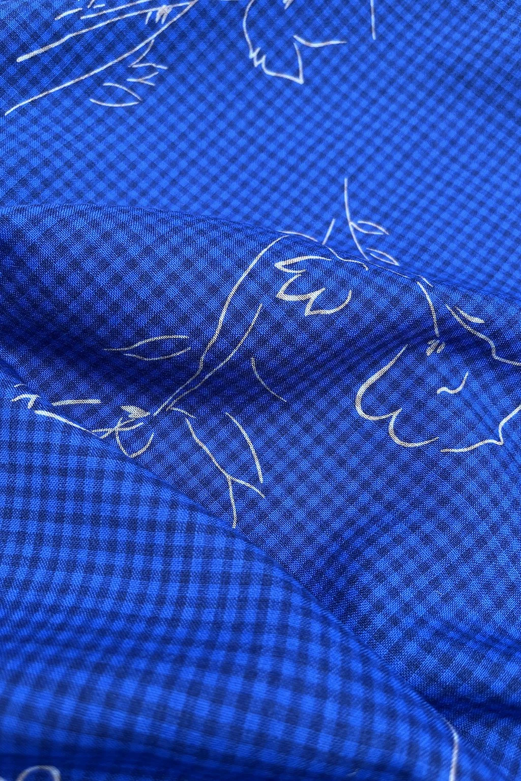 wool gingham in cobalt blue with overprinted flowers8.jpg