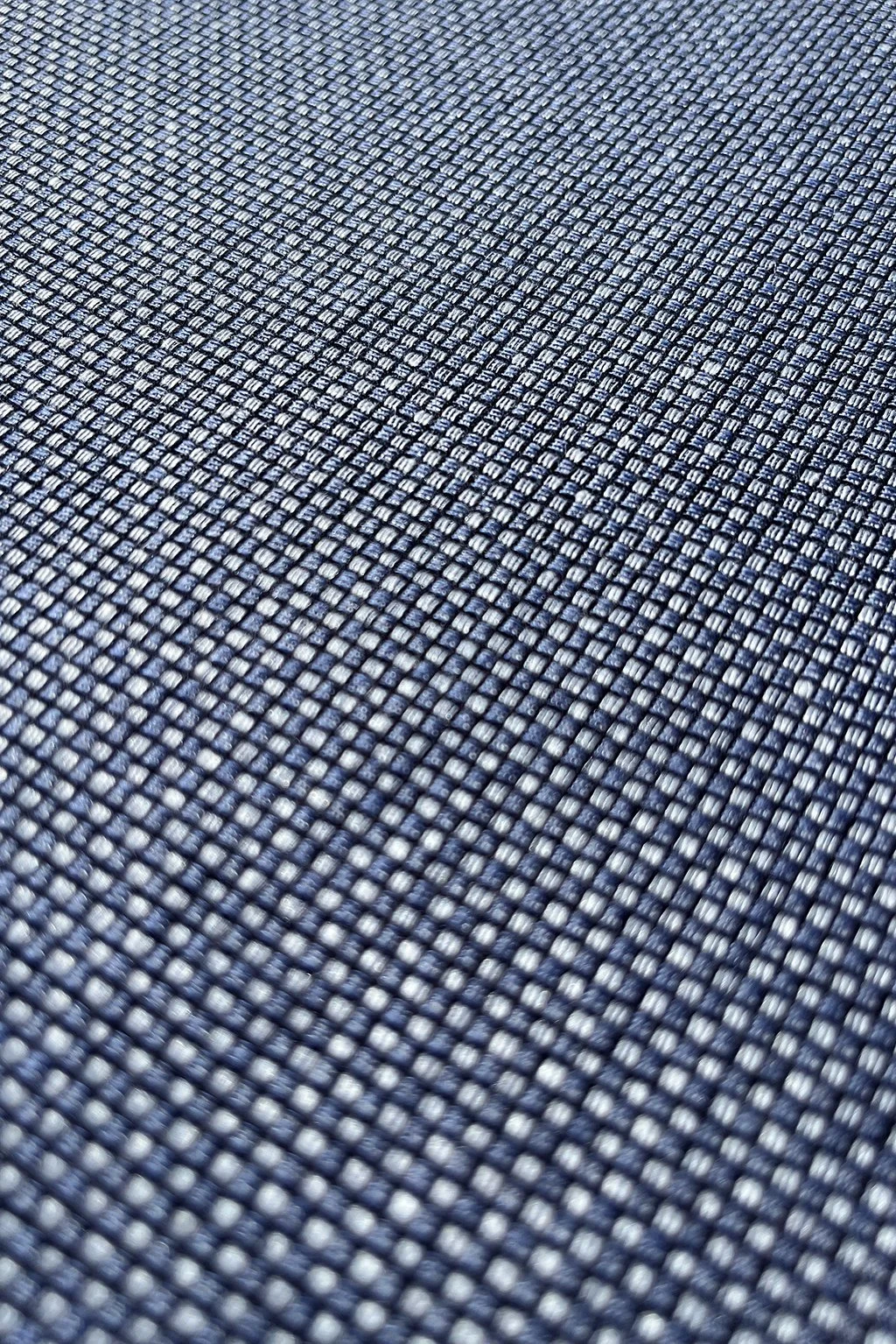 Italian Linen:Cotton blend woven mini-check in midnight blue3.jpg