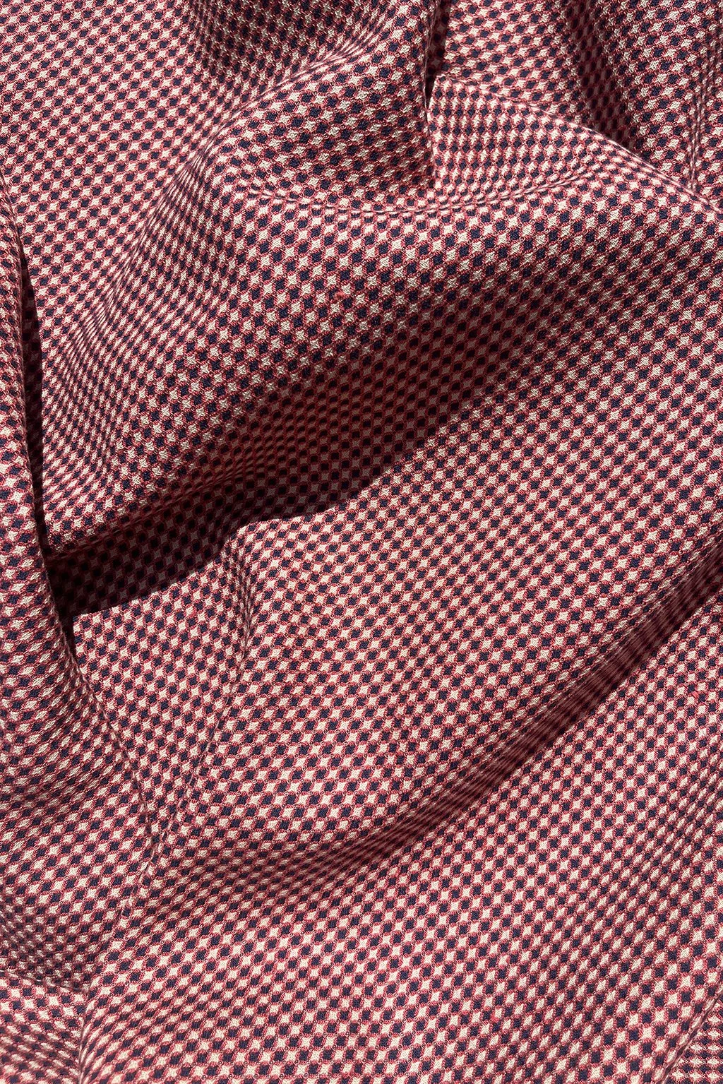 Linen blend jacquard in red, beige and navy mini diamond8.jpg