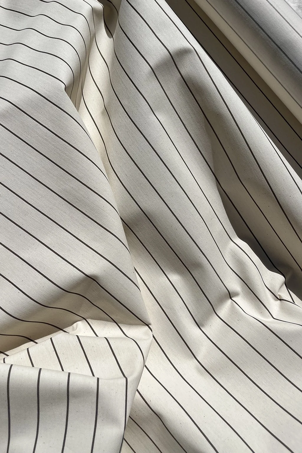 Cotton blend twill in ecru stripe2.jpg