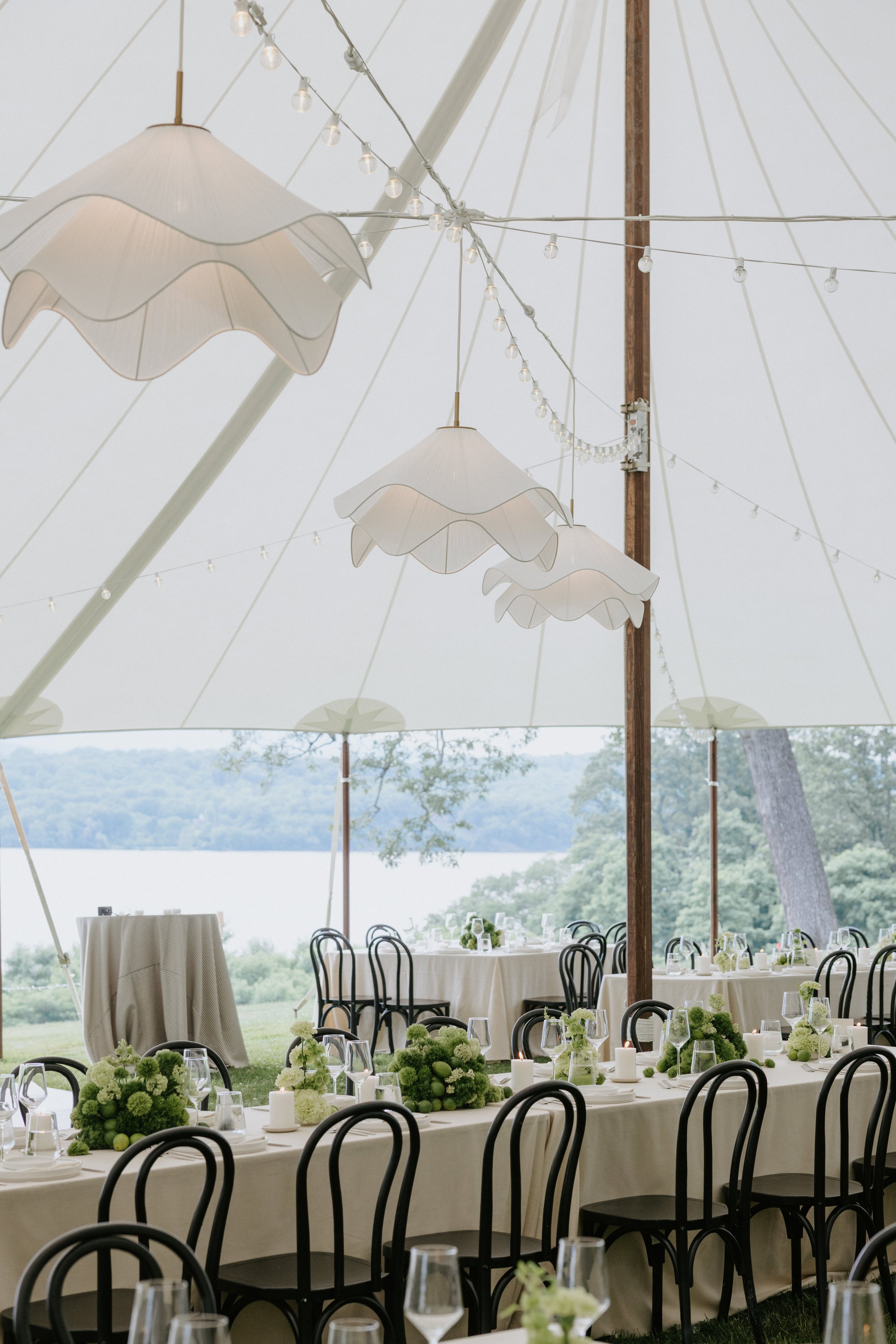 Polished and Organic with Monochromatic Green Florals | Southwood Estate, Hudson, NY