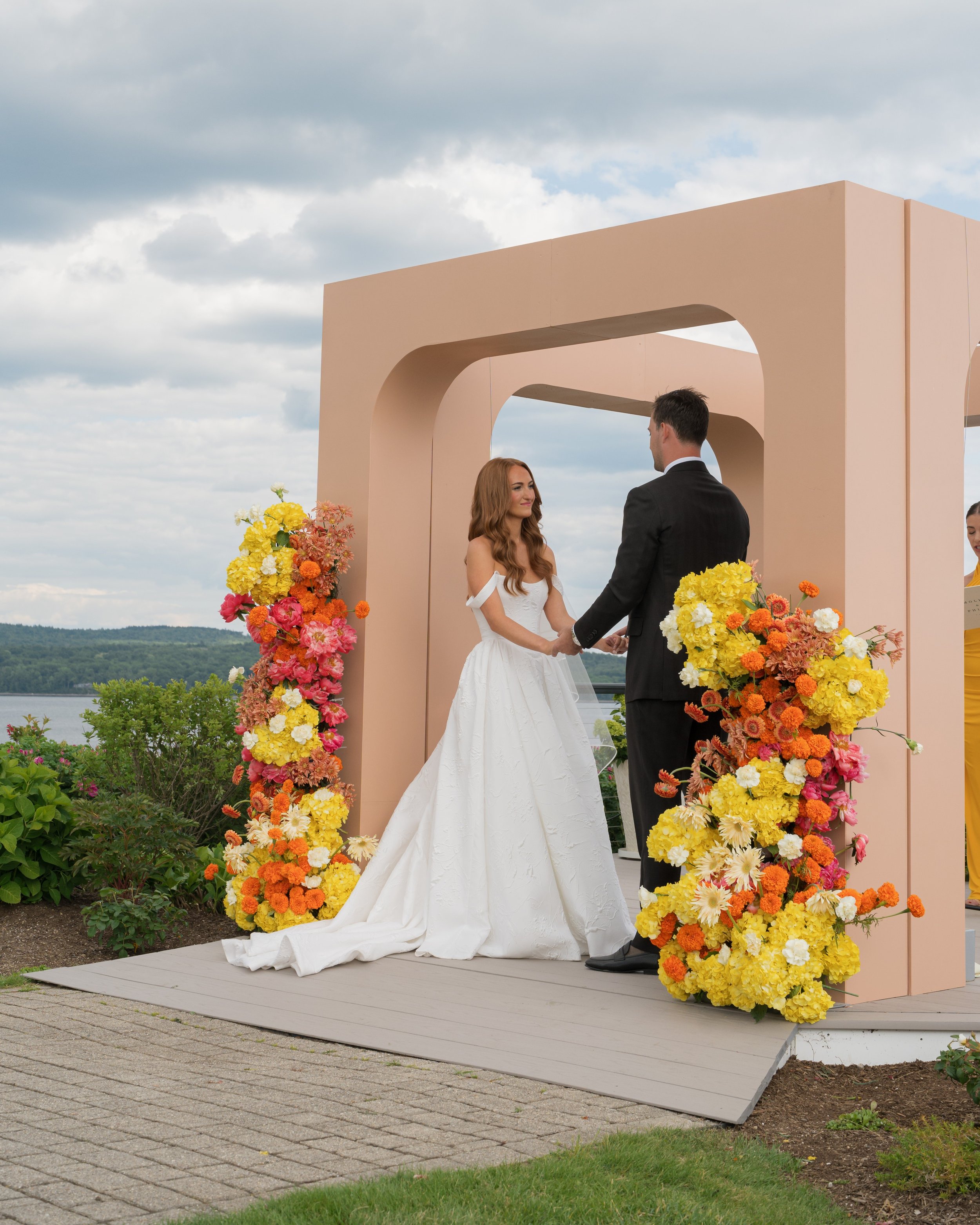 Earlier this month, we brought Molly &amp; Philip's vibrant celebration to the Maine coast. Just a taste of all the color to come.

Planning + Design: @kmarieeventsanddesign 
Venue: @fpmaine 
Photo: @theresakellyphoto 
Video: @merrimentfilm 
Catering