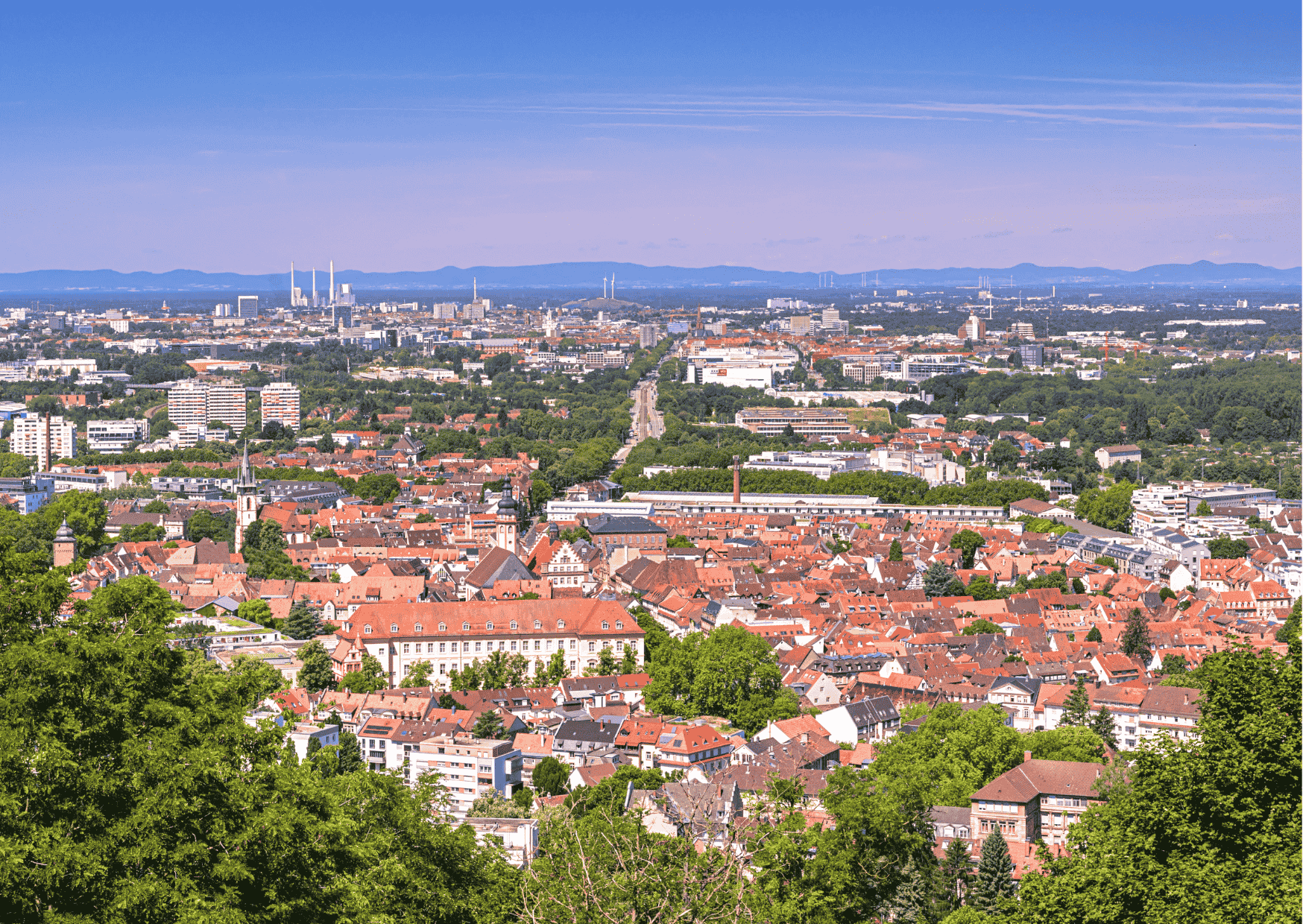 Blick auf Durlach vom Turmberg