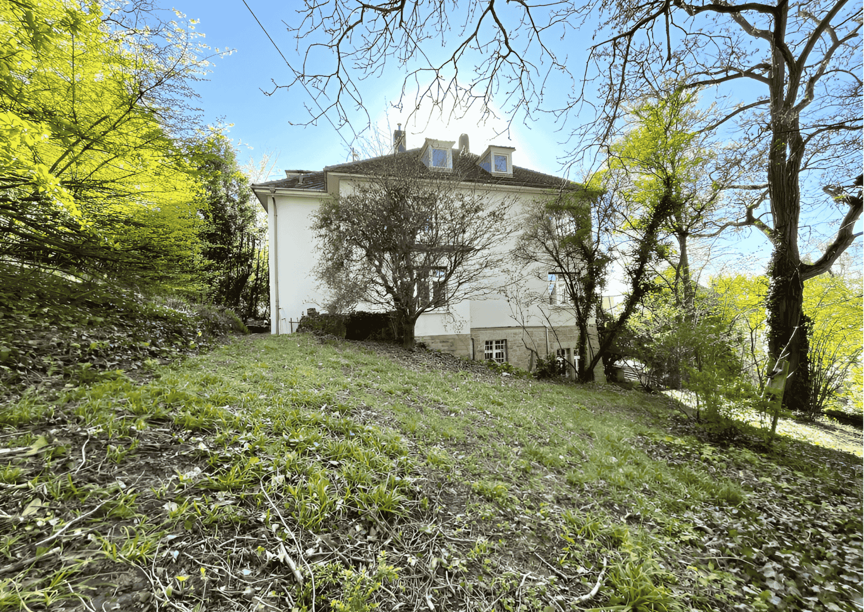 Gartenansicht von Villa in Durlach-Immobilienmakler in Durlach Landauf & Co.