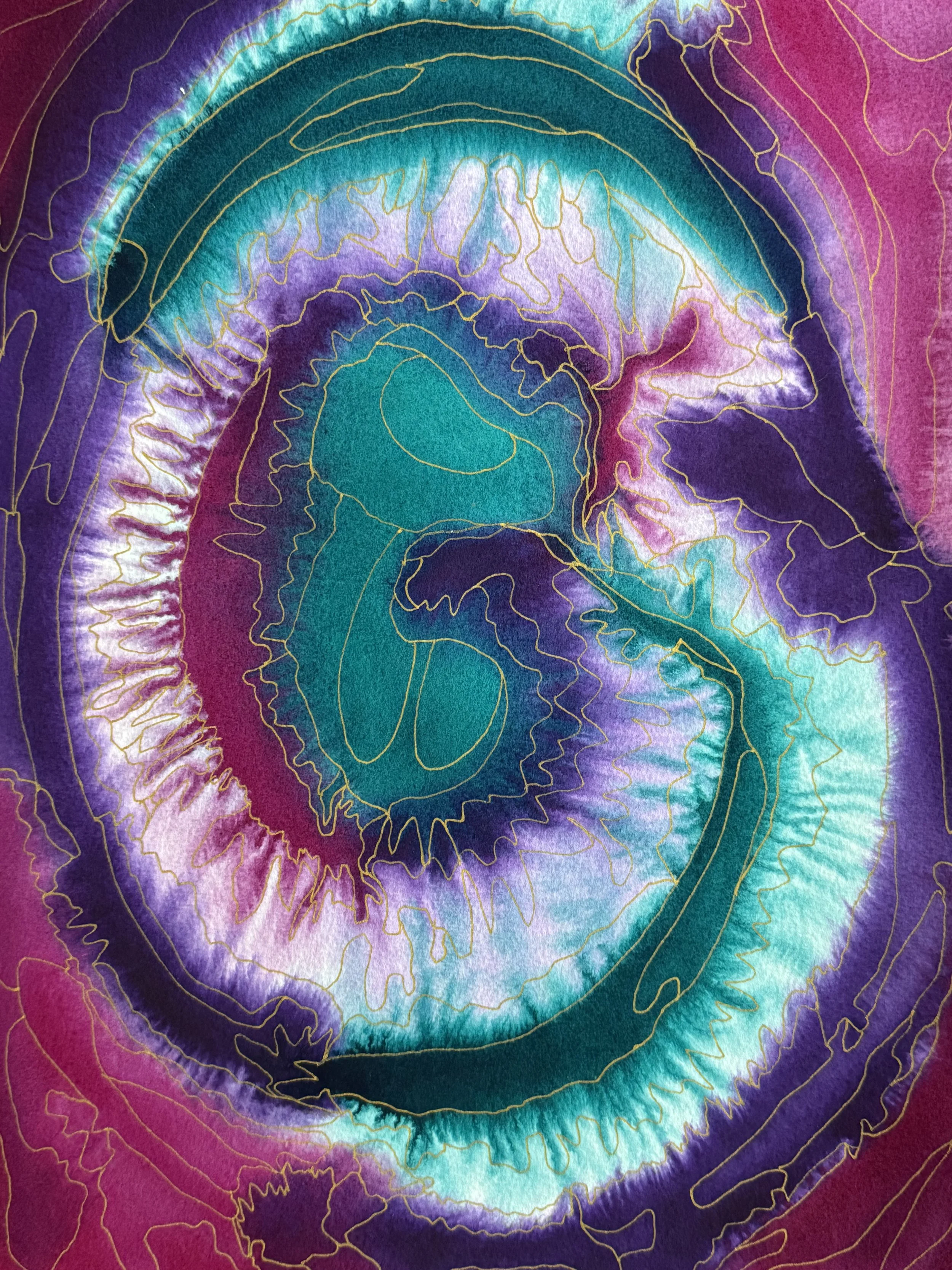 Seed, Watercolor and Ink, 11"x15" 2025