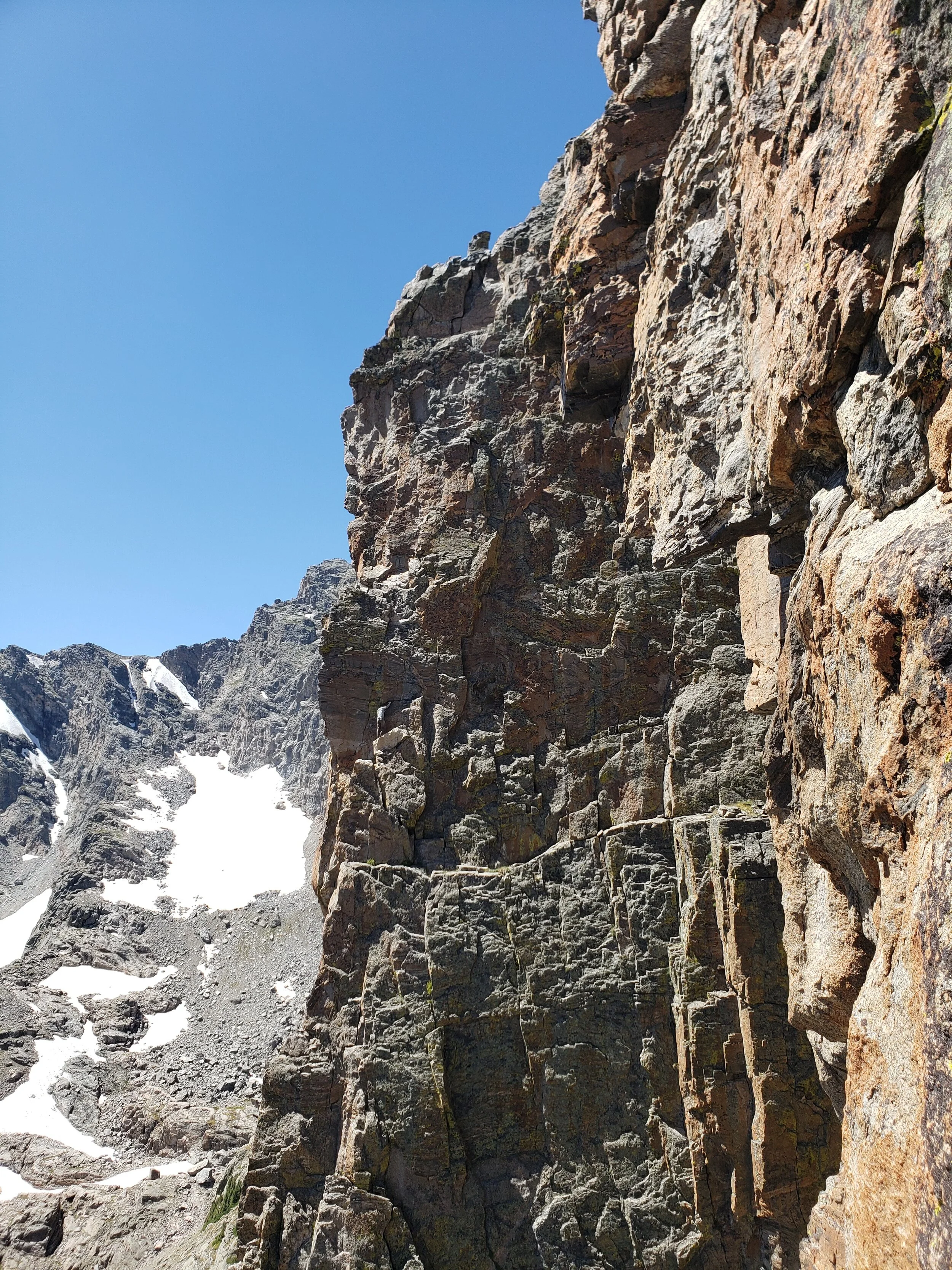 Ran into my friend Don freesoloing the Petit - he is braver than me. 