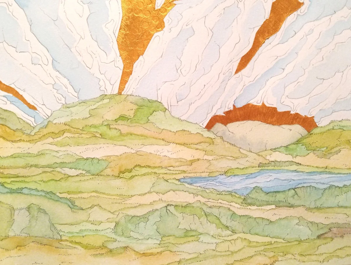 Entering The Highlands, Scotland (watercolour on paper)