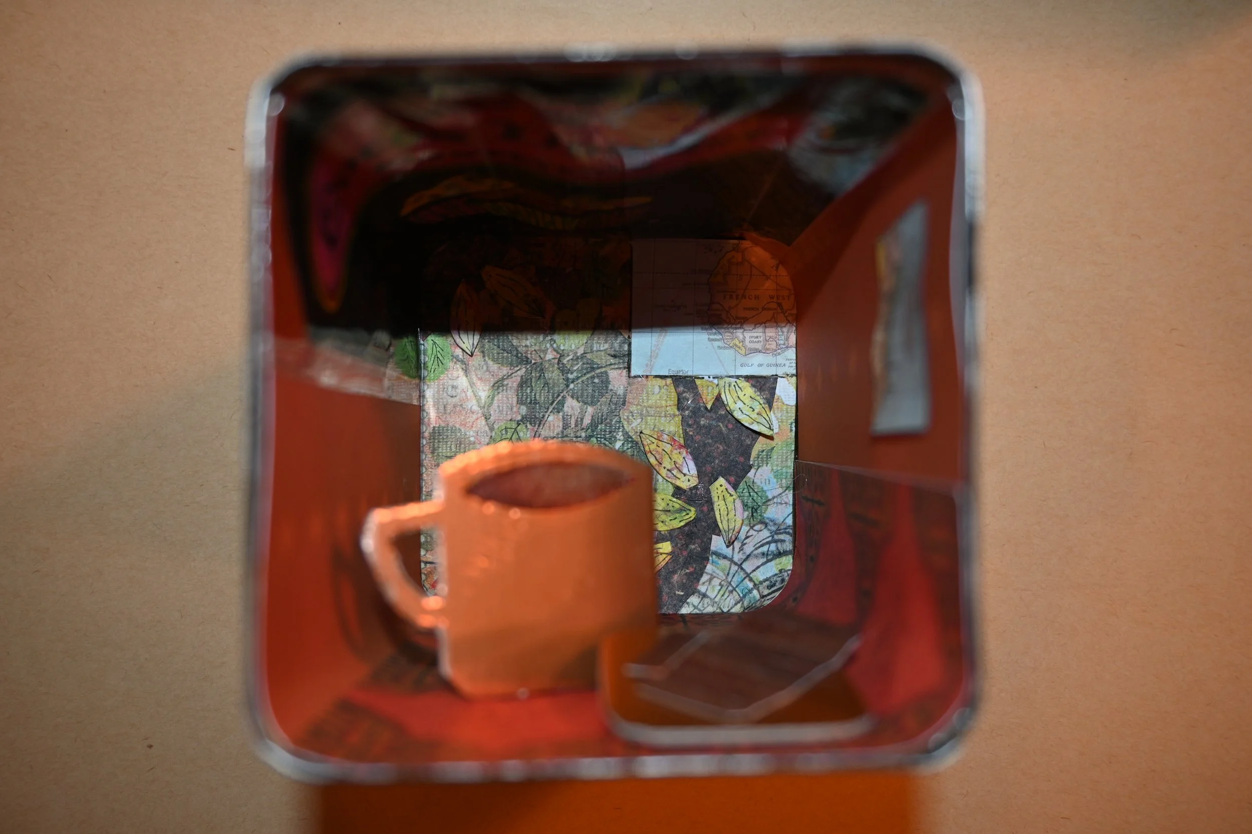 "Canned Cocoa" (metal can, paper, cardboard)