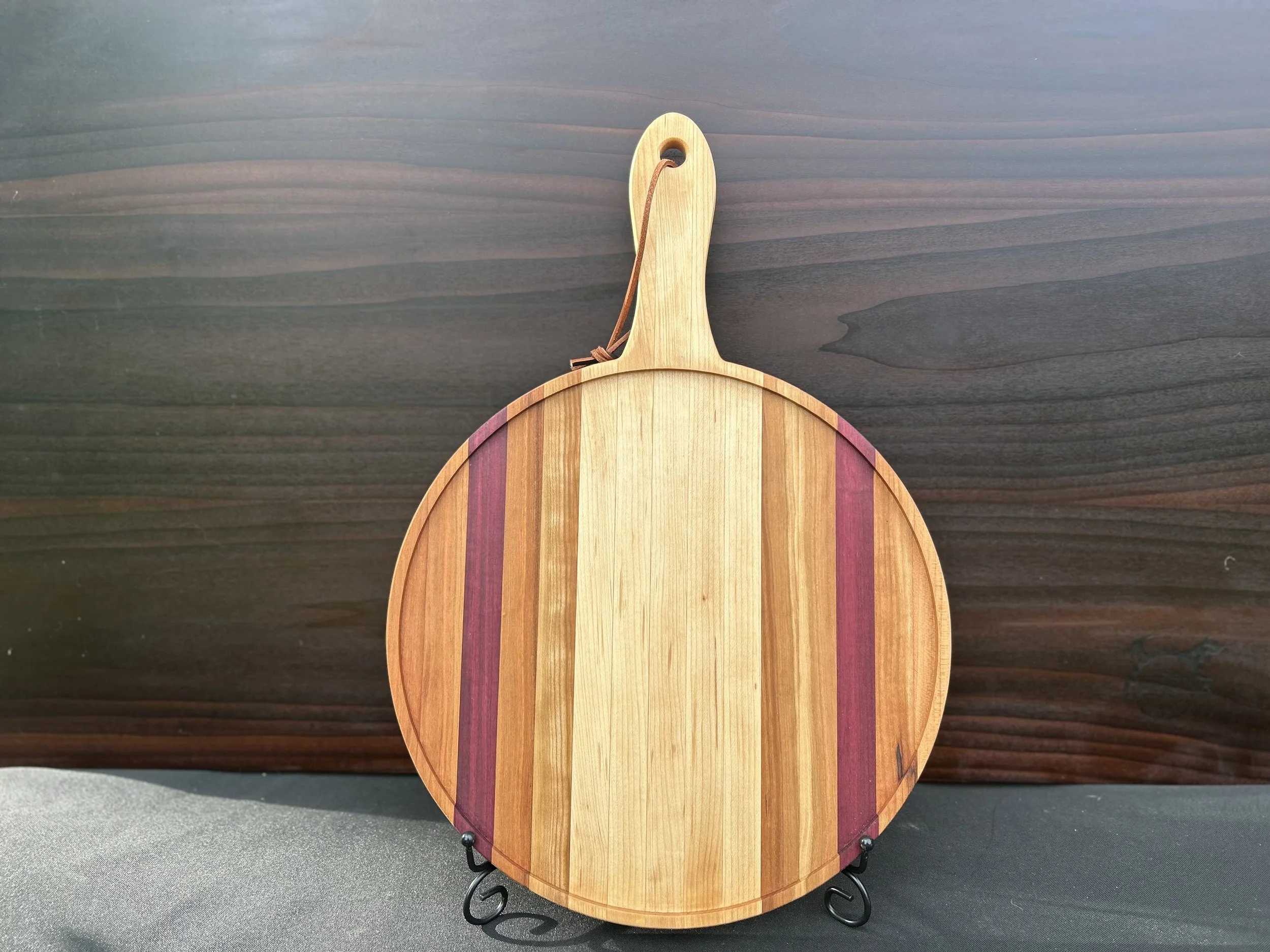 Cherry, Purple Heart, and Maple Pizza Board