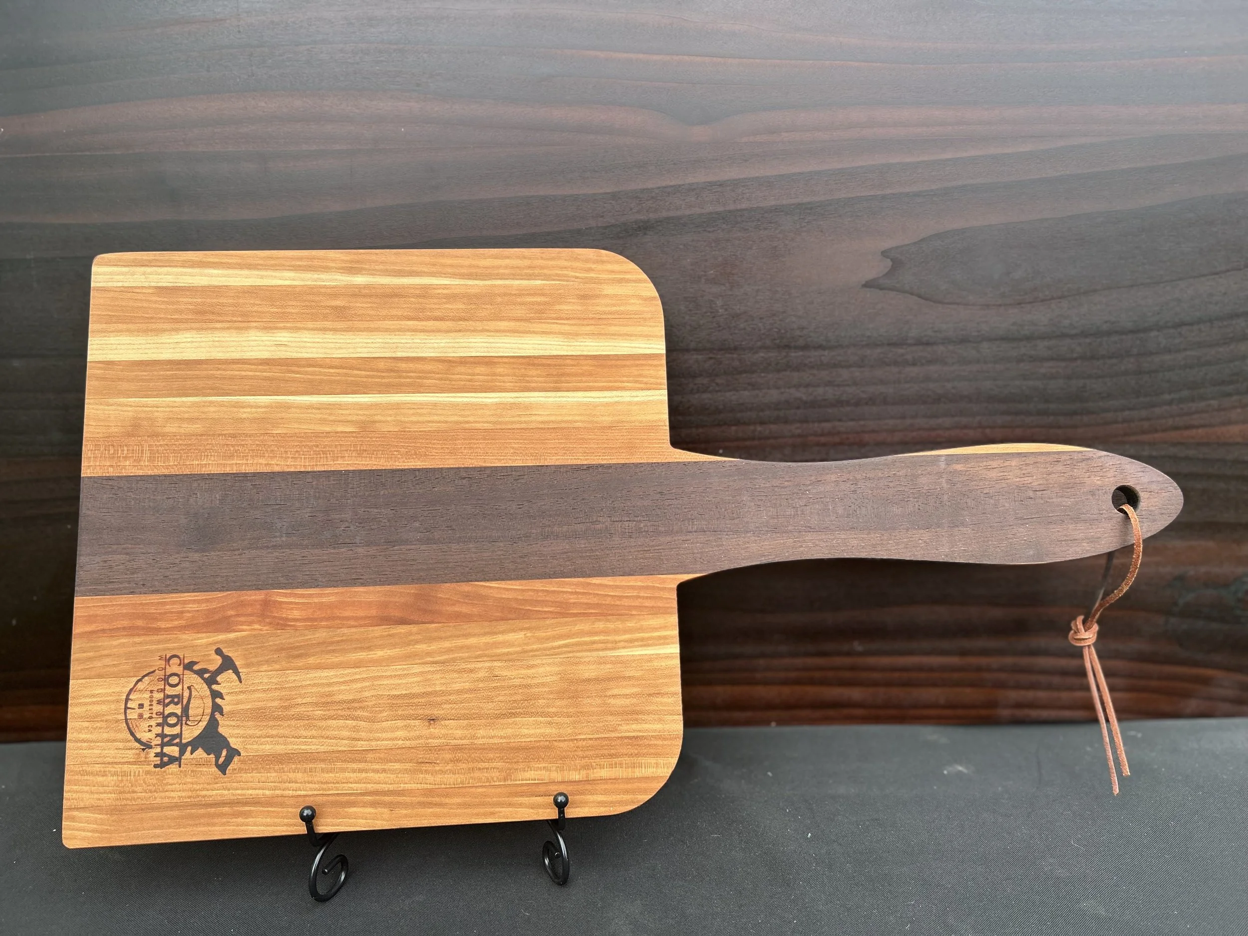 Cherry and Peruvian Walnut Pizza Peel