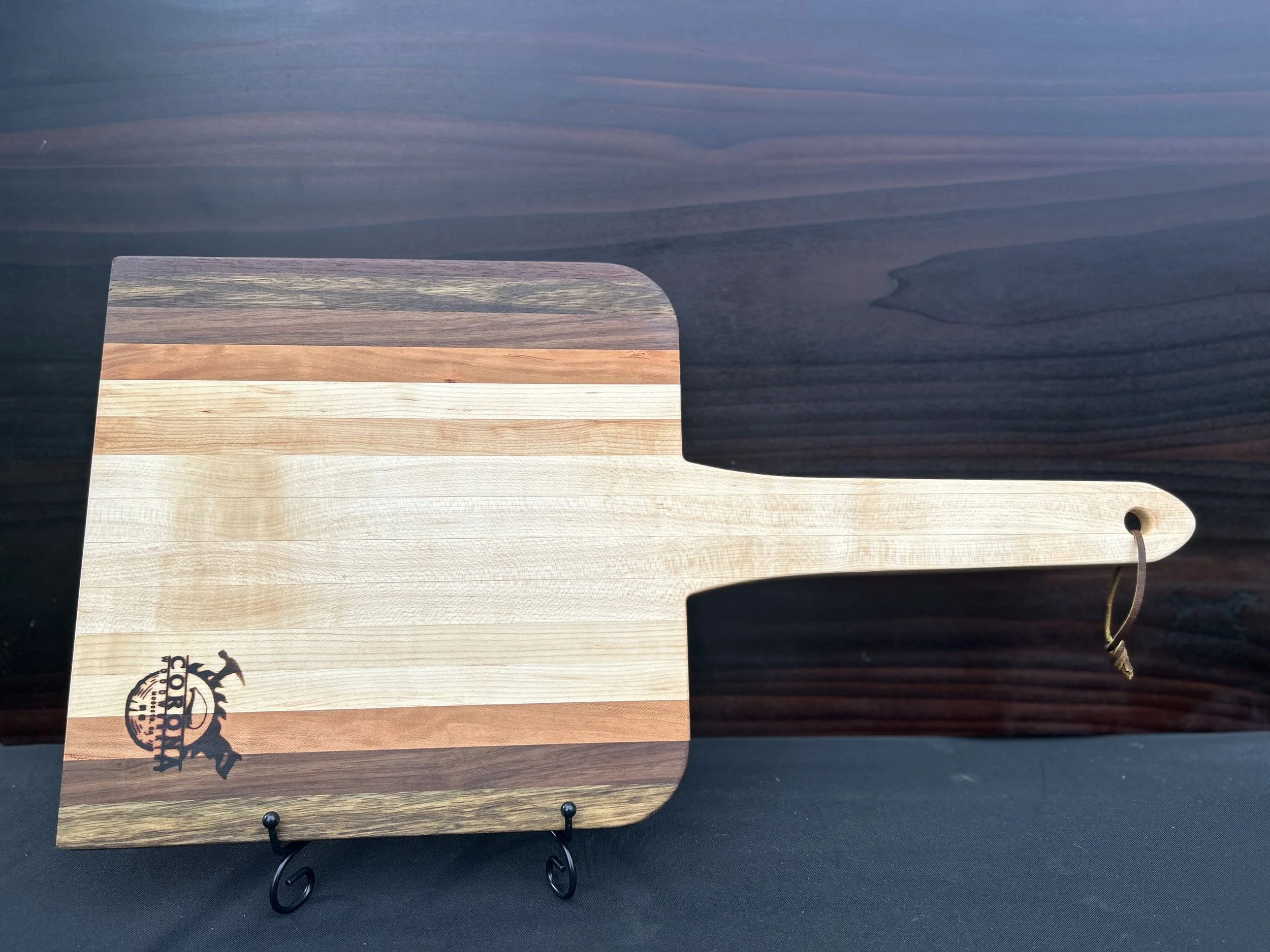 Black Limba, Walnut, Cherry, and Maple Pizza Peel