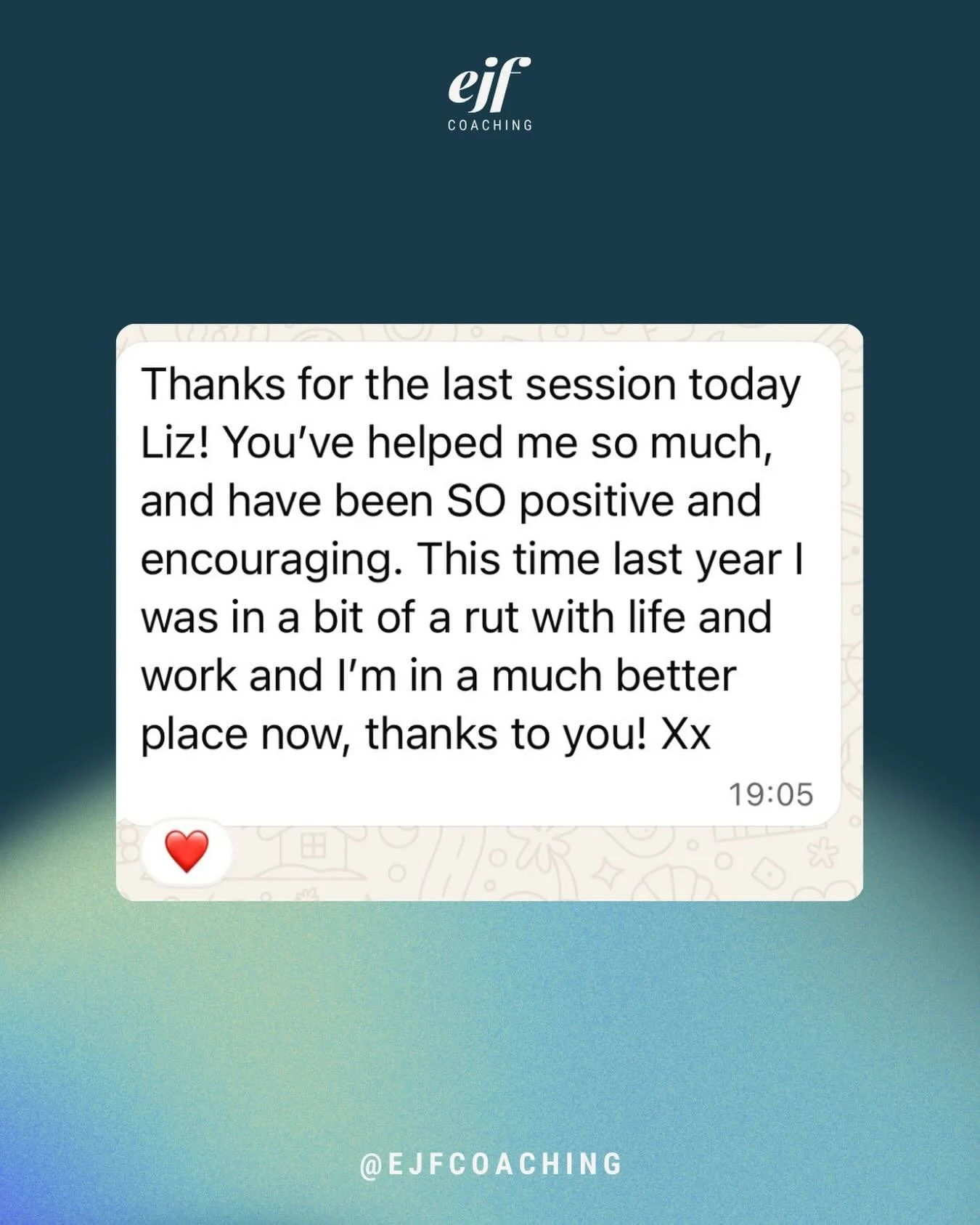 ✨This is why I do what I do. 🤍
Last week I finished a 6-month journey with a wonderful client, receiving this message was the ultimate reminder of why Quiet Clarity matters.

Last year, she felt stuck in a rut, that heavy, &ldquo;going through the m