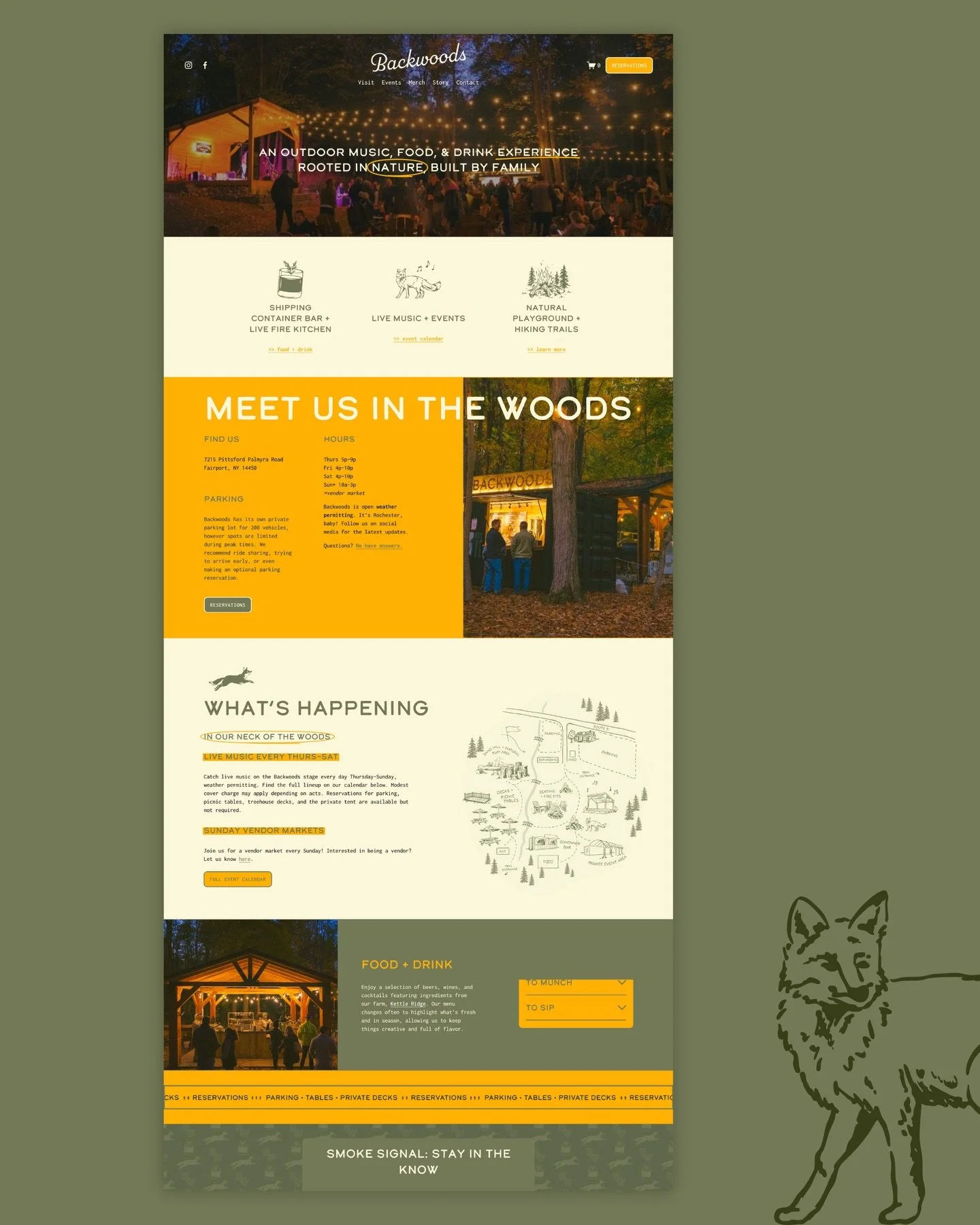 Some web + map illustration work for Backwoods as they get ready for the season 🌲 🦊