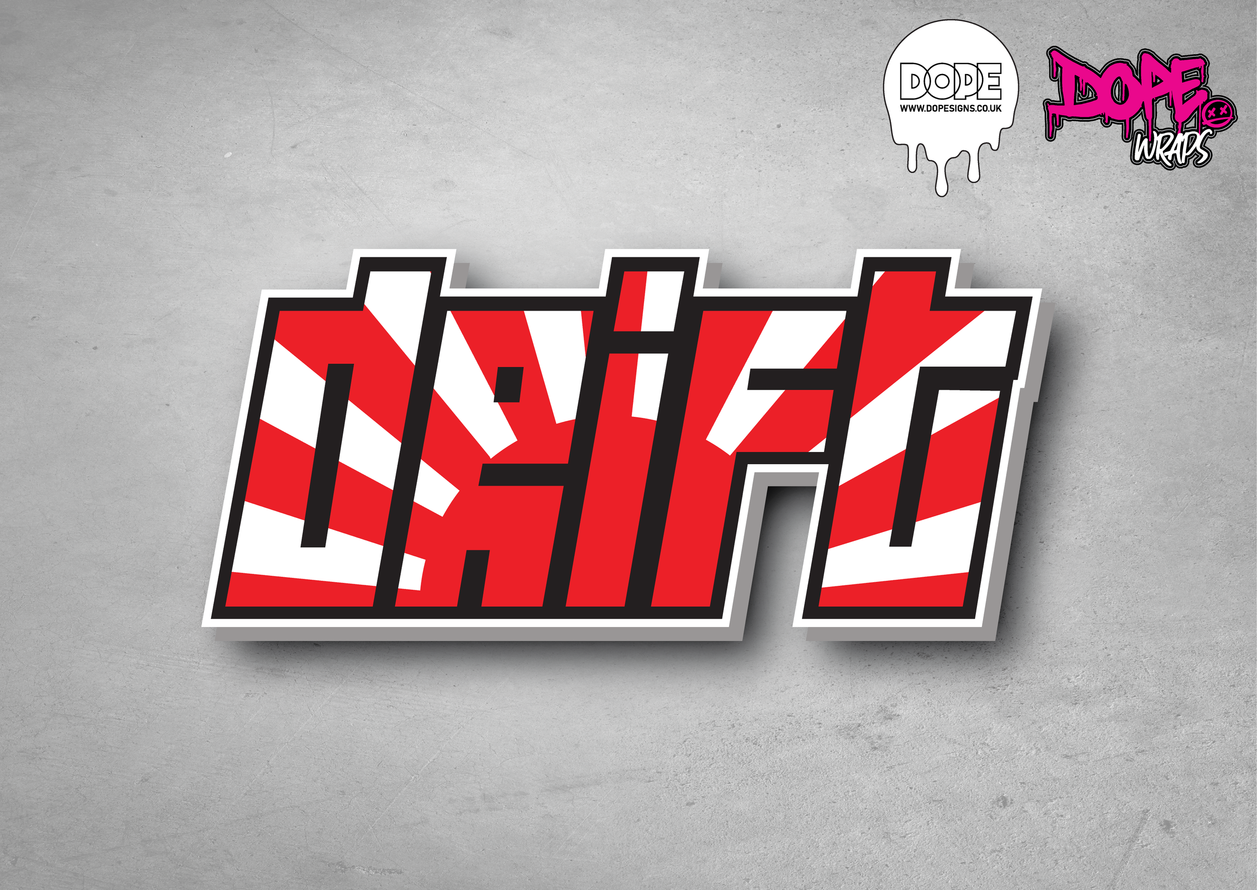 "DRIFT" Decal - 86mm Width x 39mm Height Approx