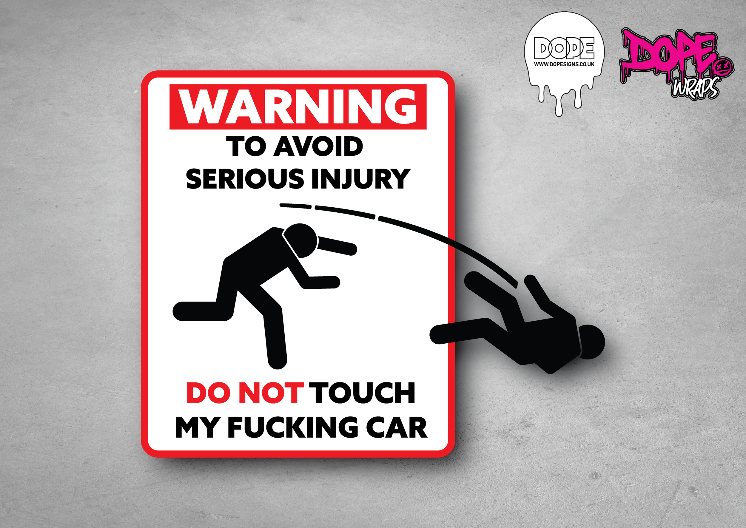 "WARNING, DO NOT TOUCH...." Decal - 114mm Width x 95mm Height Approx