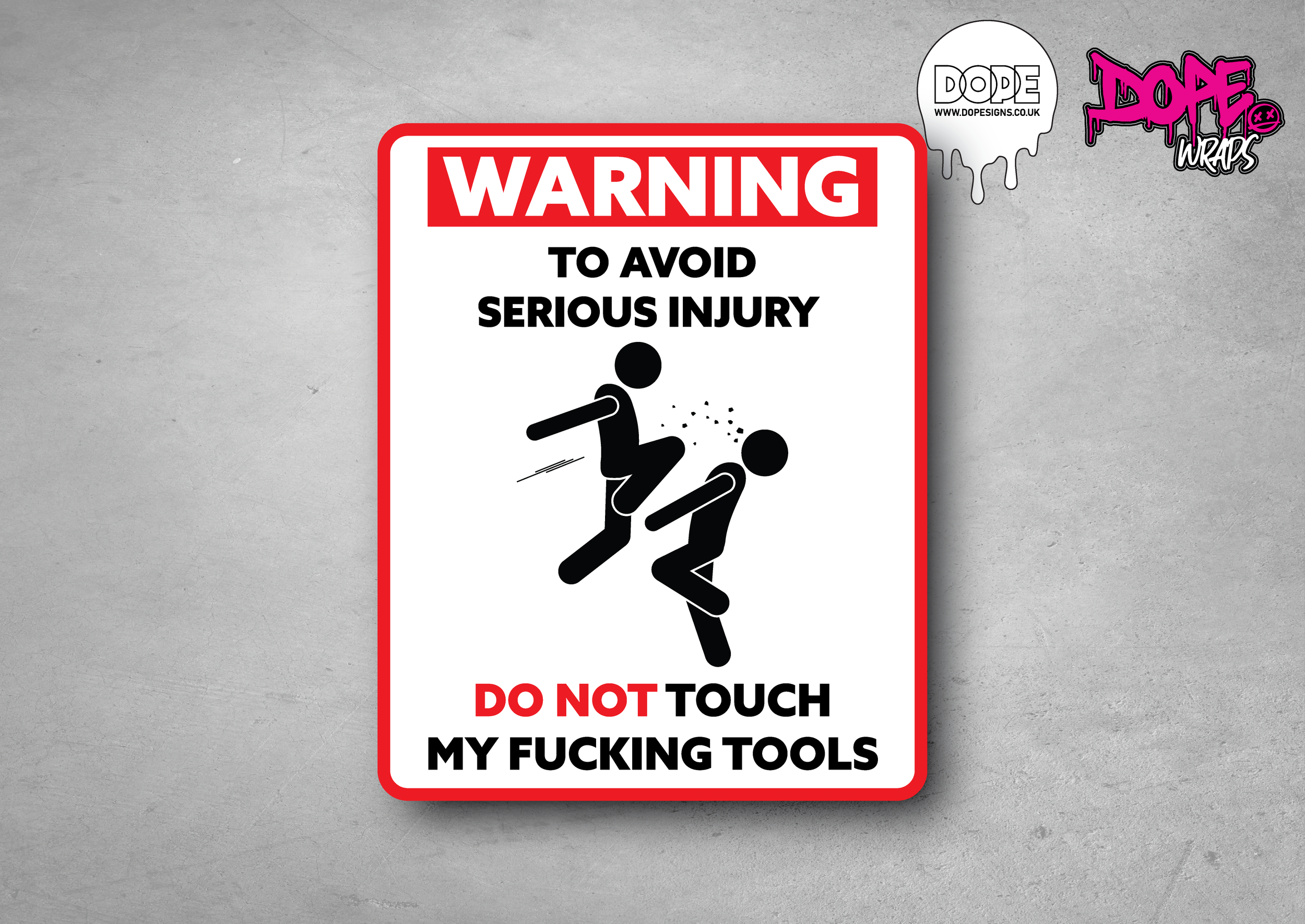 "WARNING, DO NOT TOUCH...." Decal - 77mm Width x 95mm Height Approx