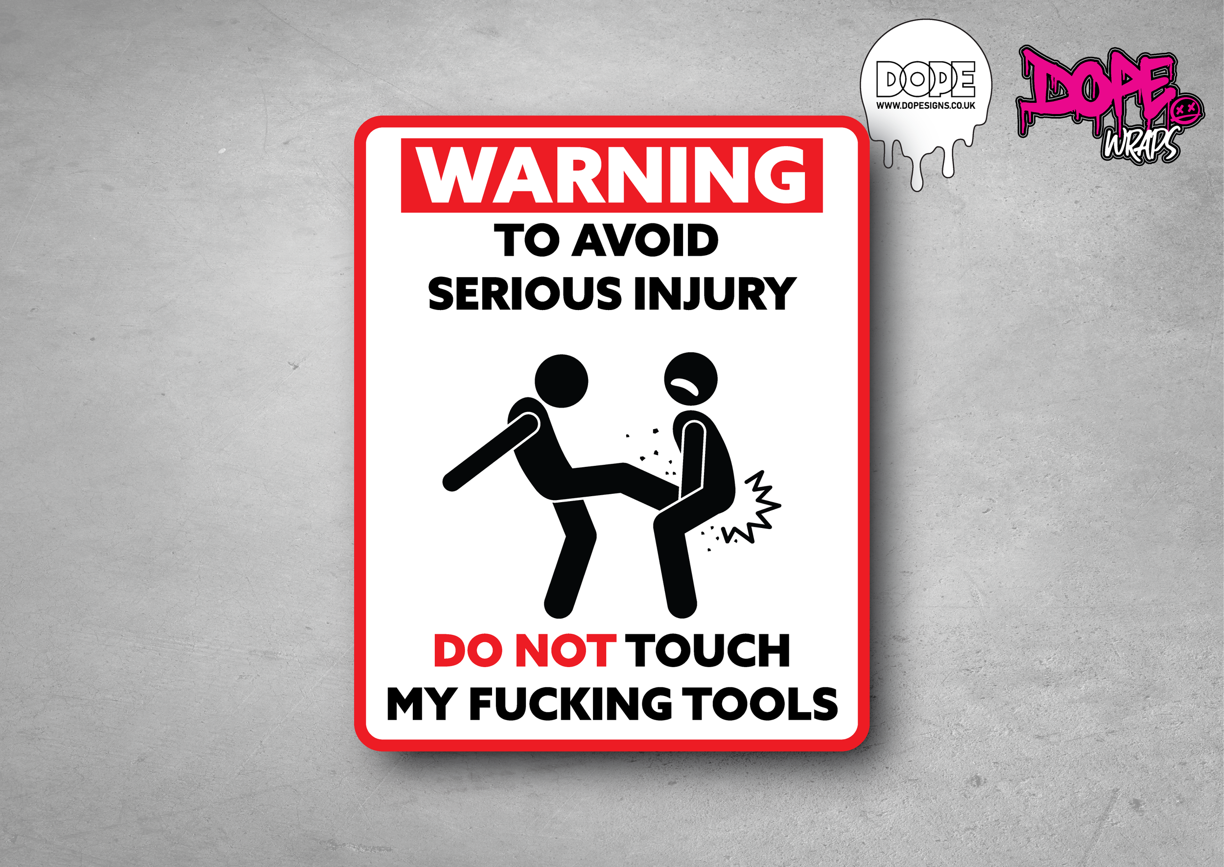 "WARNING, DO NOT TOUCH..." Decal - 77mm Width x 95mm Height Approx