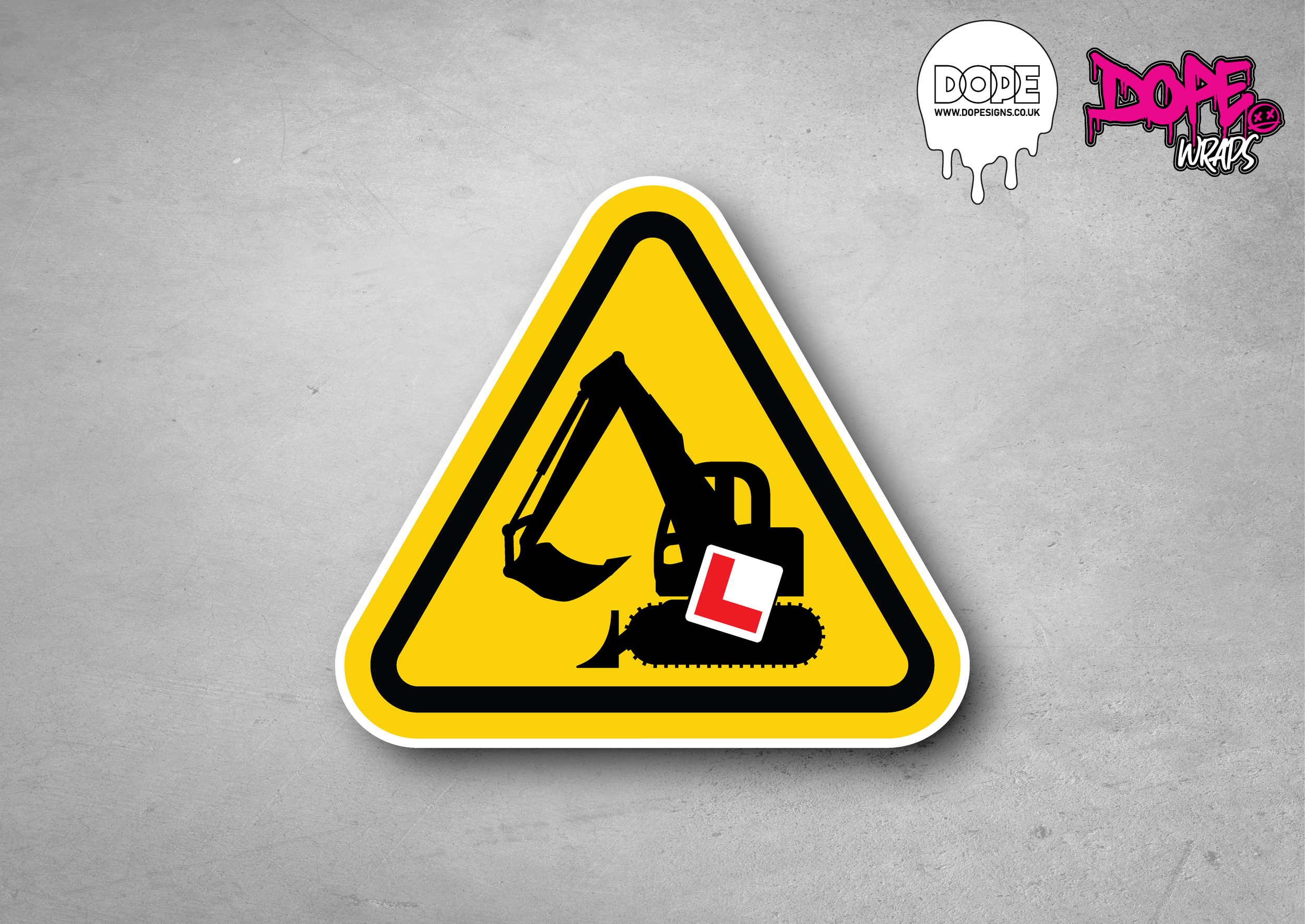 "LEARNER DIGGER" Decal - 66mm Width x 60mm Height Approx