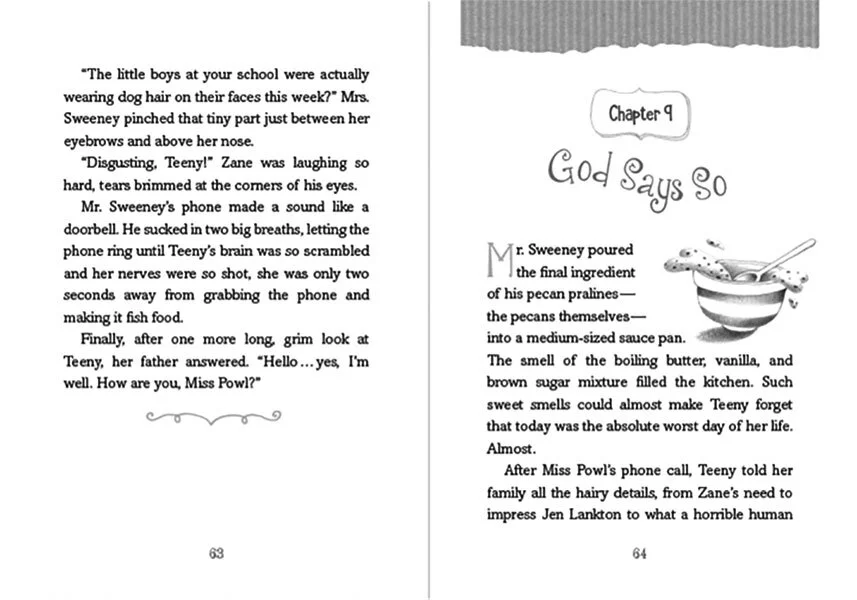 "Teeny Sweeney and the Mustache Cash" interior