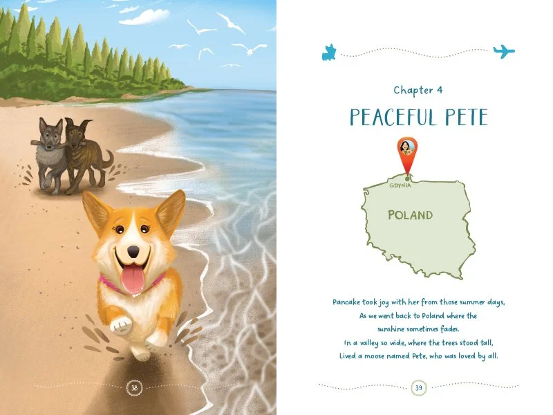 “Pancake's Passport” interior