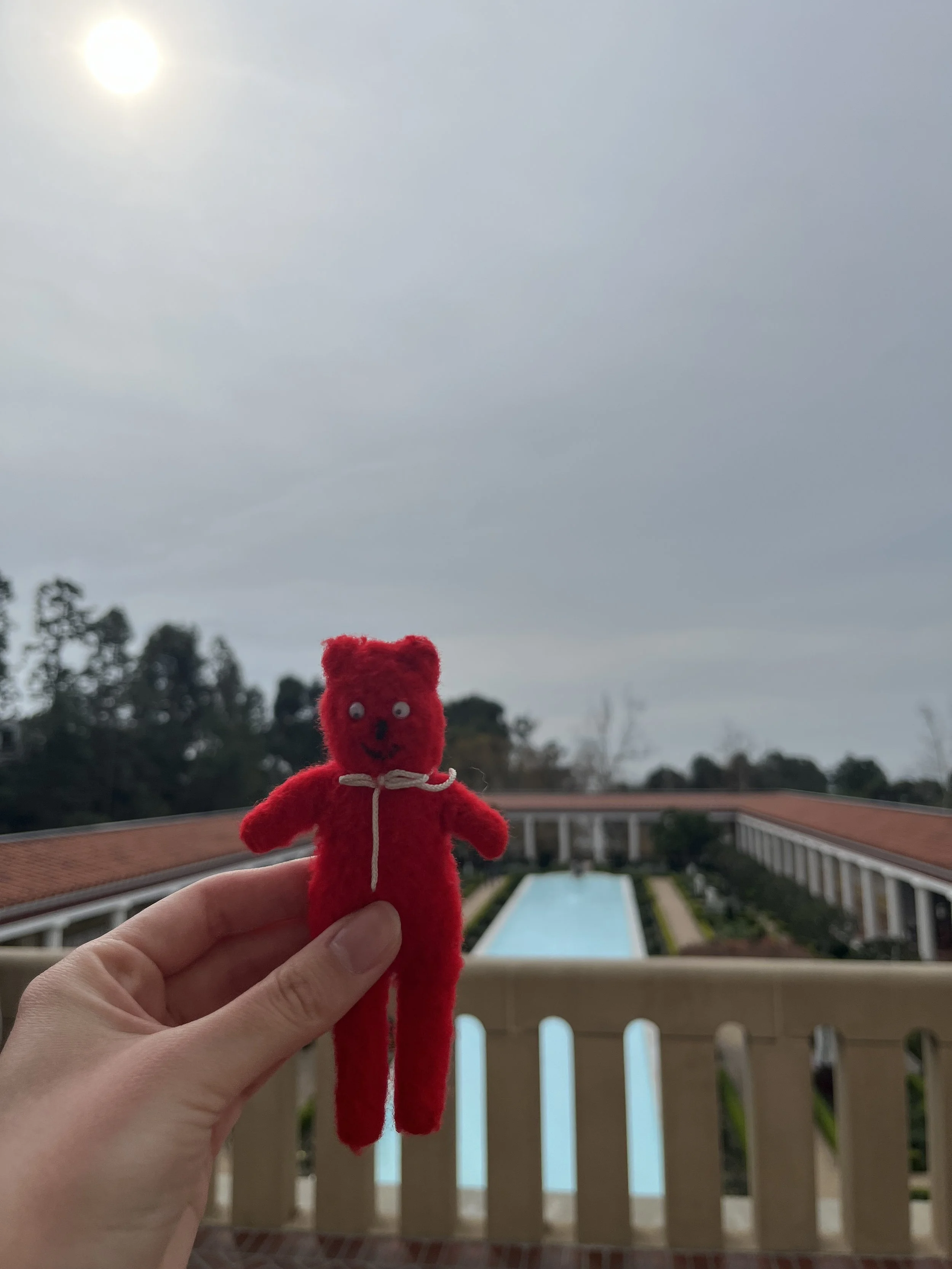 Chester at the Getty Villa in LA