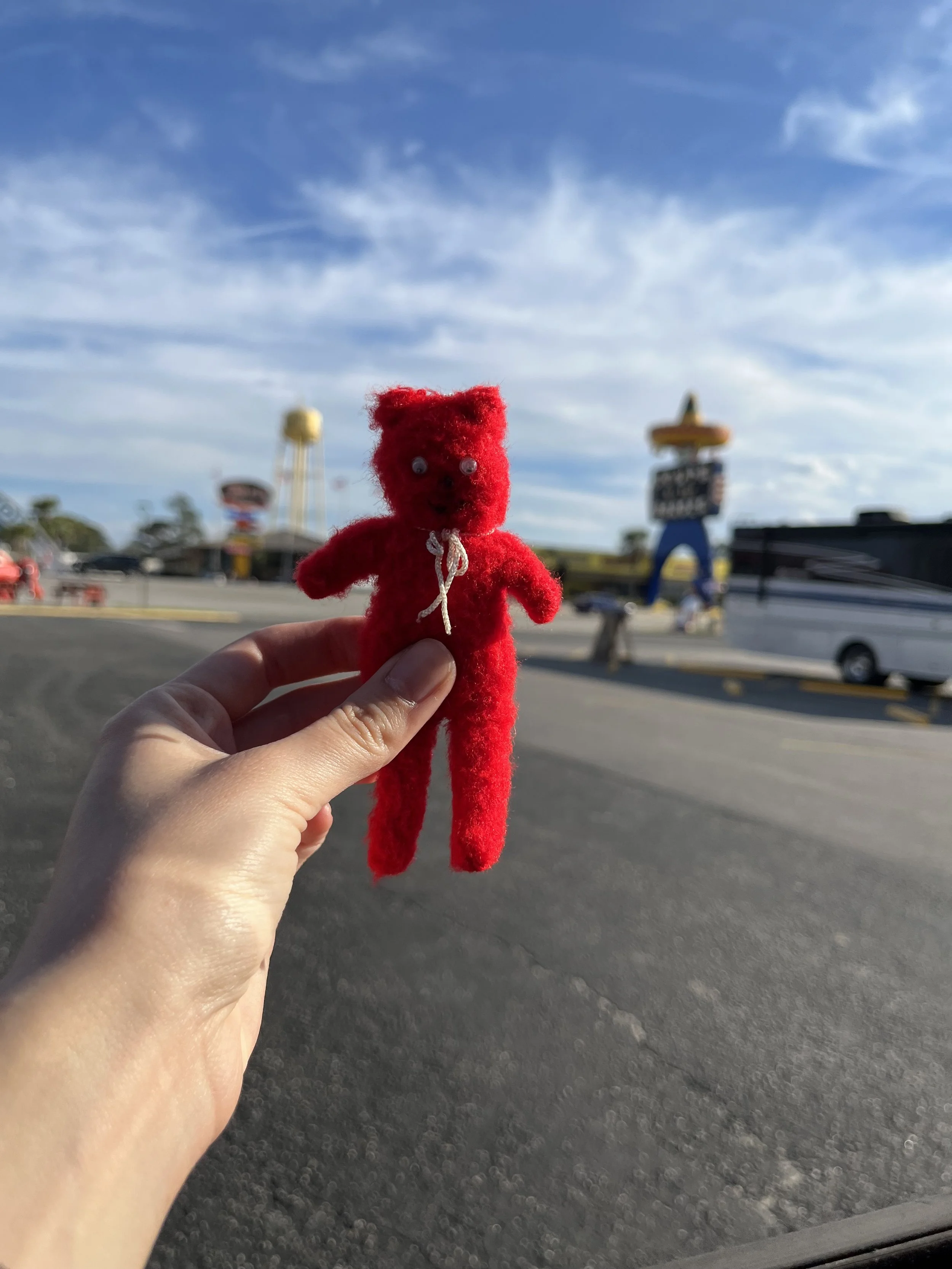 Chester at South of the Border in South Carolina because he's pretty problematic