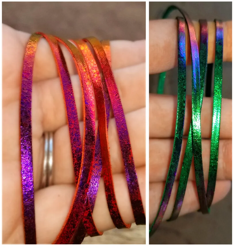 How to adorn leather with flake and pigment — JetAge Studio