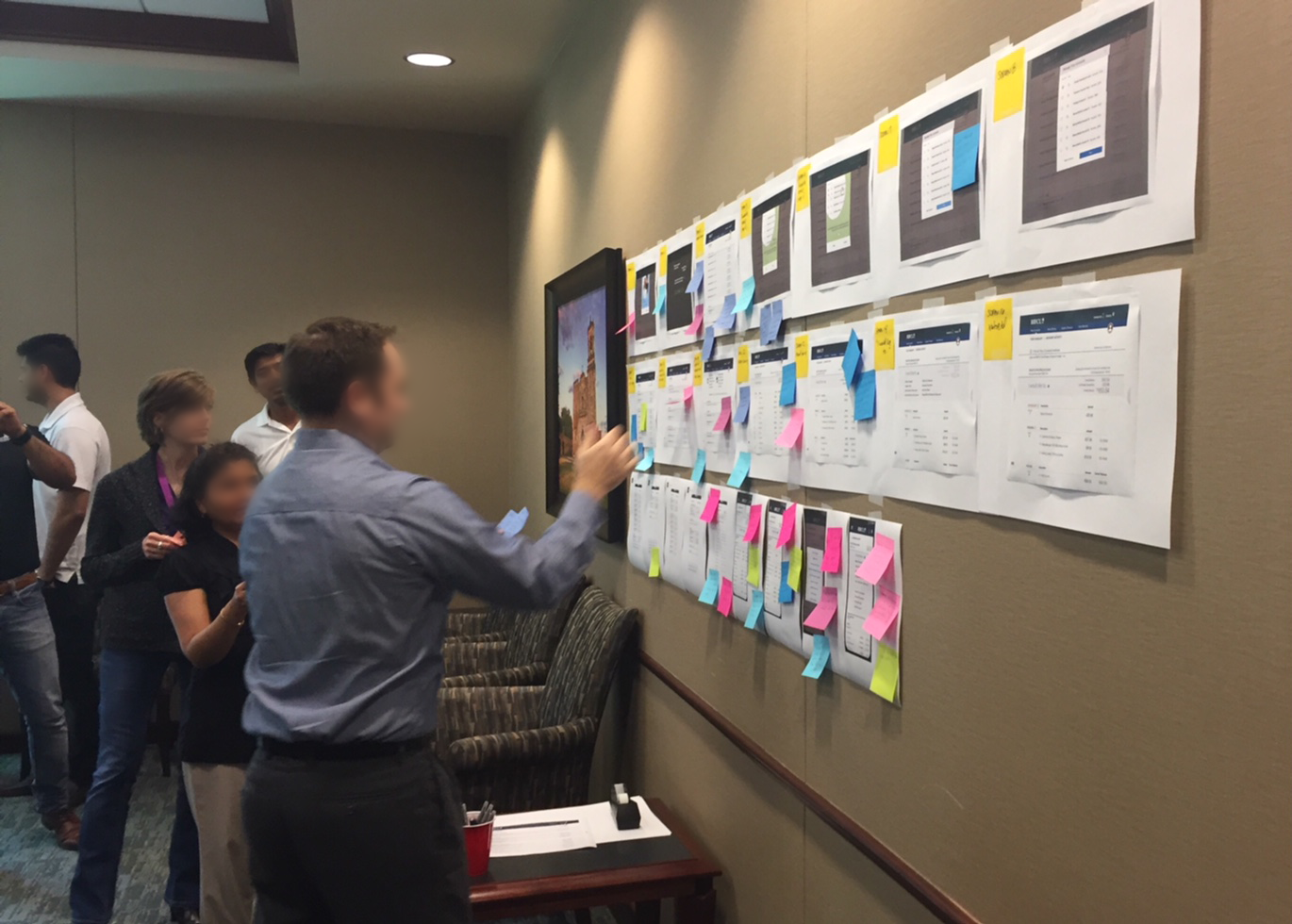 Above: Peer feedback during our critique sessions was crucial.