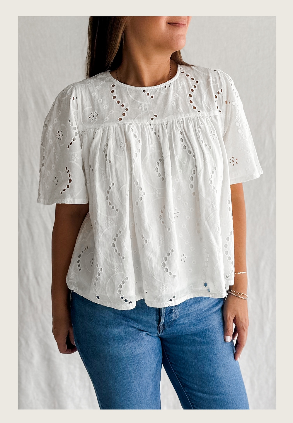 Flowy Eyelet Top — East Annex