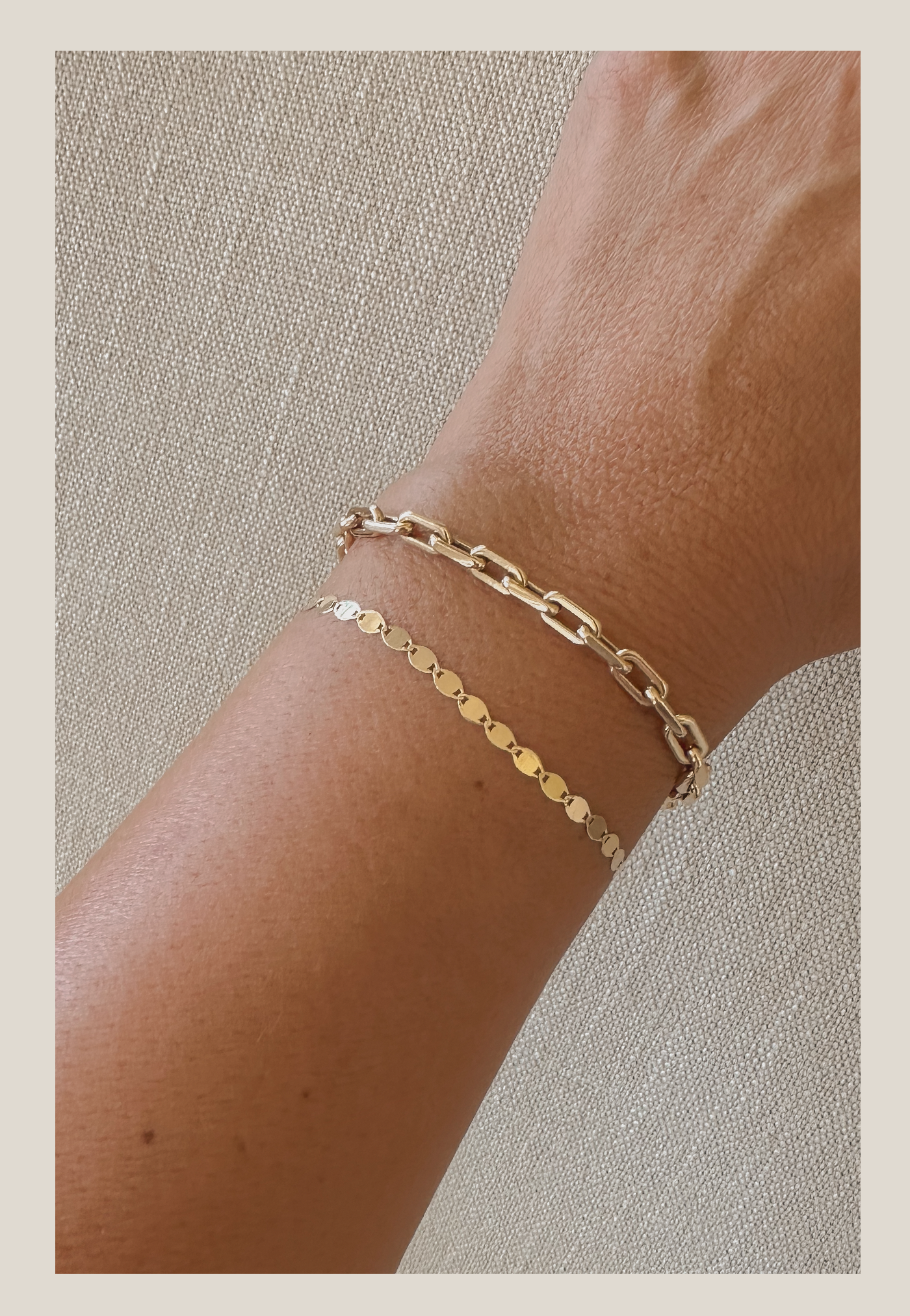 14k gold, solid gold, hollow gold, paperclip, bracelet