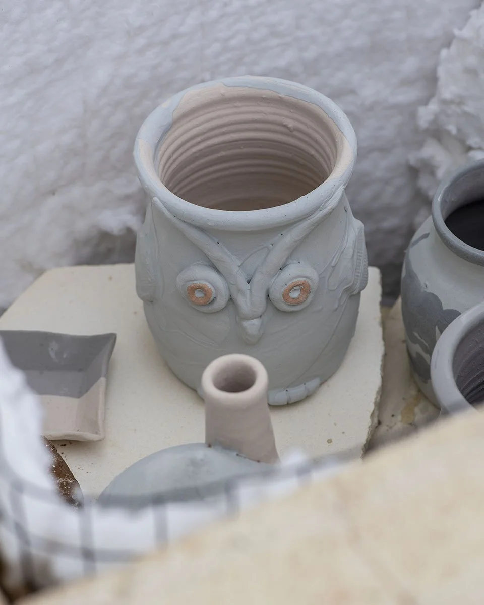 Glazed Owl before final firing