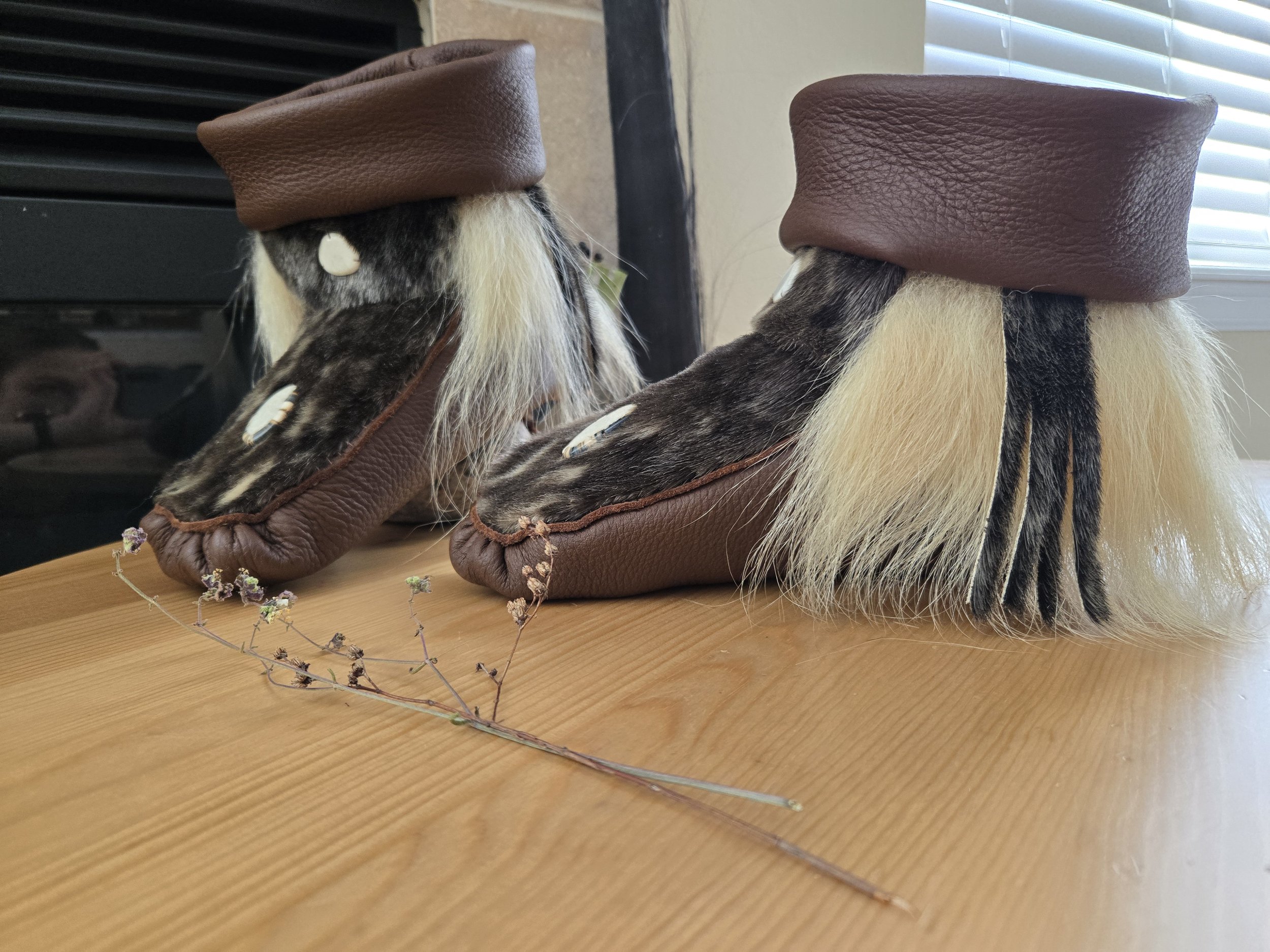 Handmade Mukluks Sealskin Walrus Ivory Polar Bear Fur Inuit Yup’ik Mukluk Boots