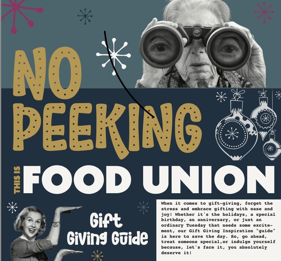 🎁 Hungry for the perfect gift? Our Food Union Gift Guide is like a buffet of gifting brilliance &ndash; coming this week! 🍽️ These are gifts of good taste, or you can say gifts that taste good. Grab one for yourself and a friend.  #ThisisFoodUnion 