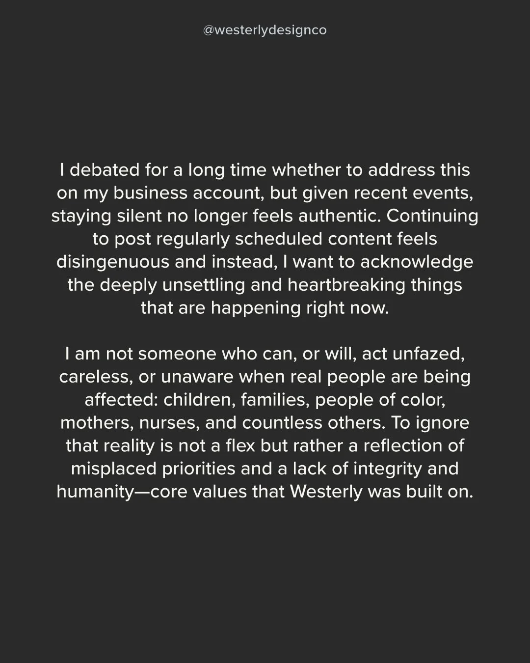 Choosing realness over normal programming today 🤍