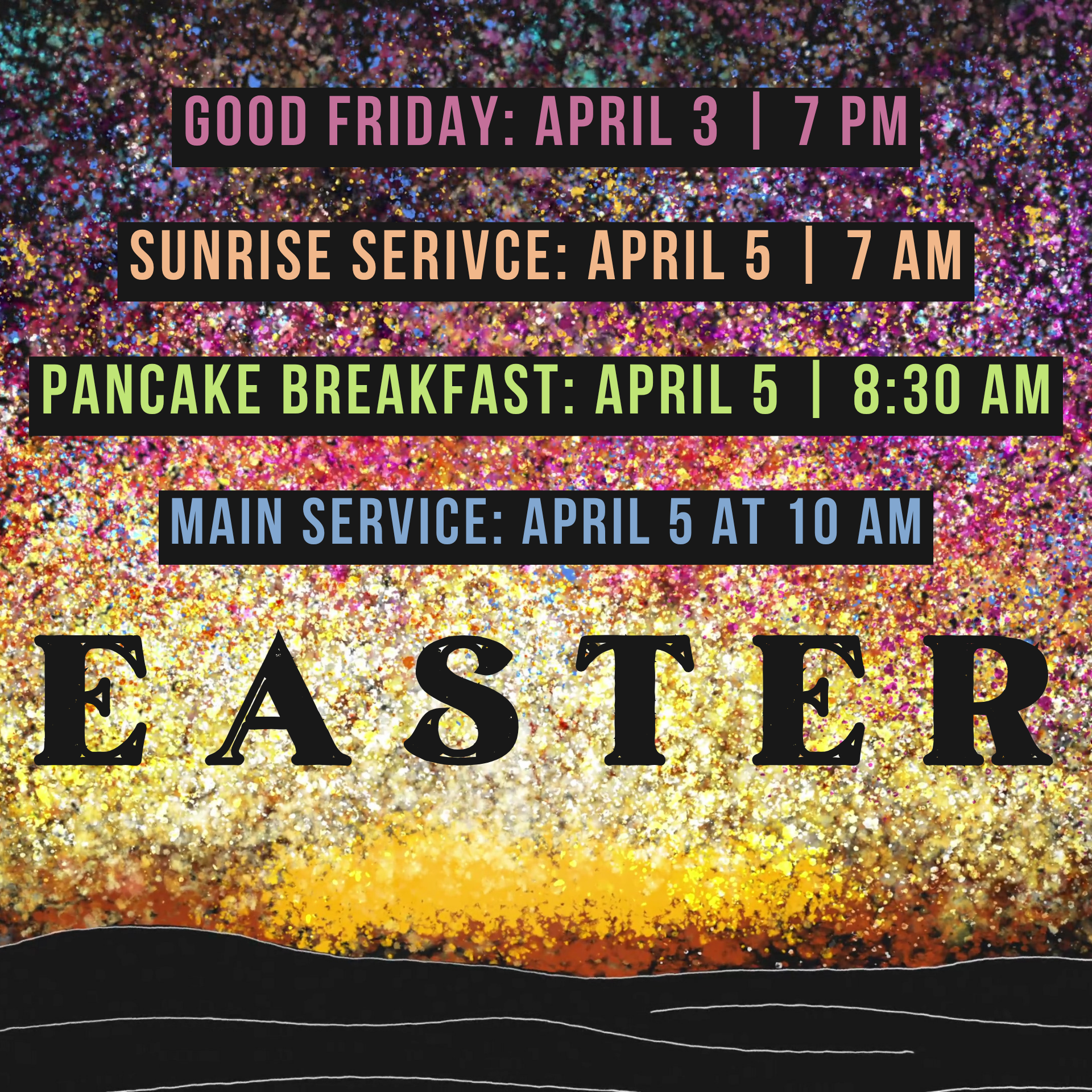 Join us this Easter weekend!