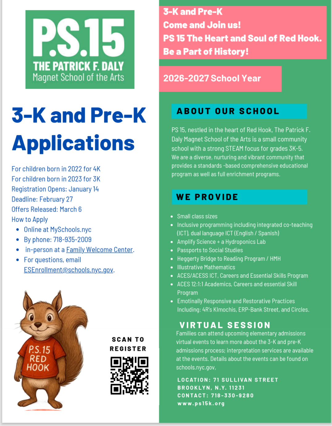 3K-PreK Applications 