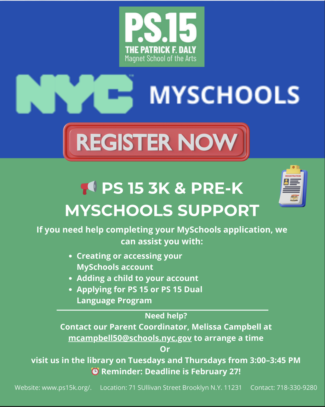 3K &amp; Pre-K MySchools Help