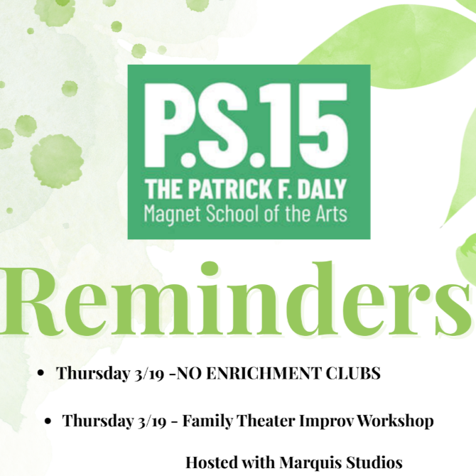 Reminder Notice 3/19