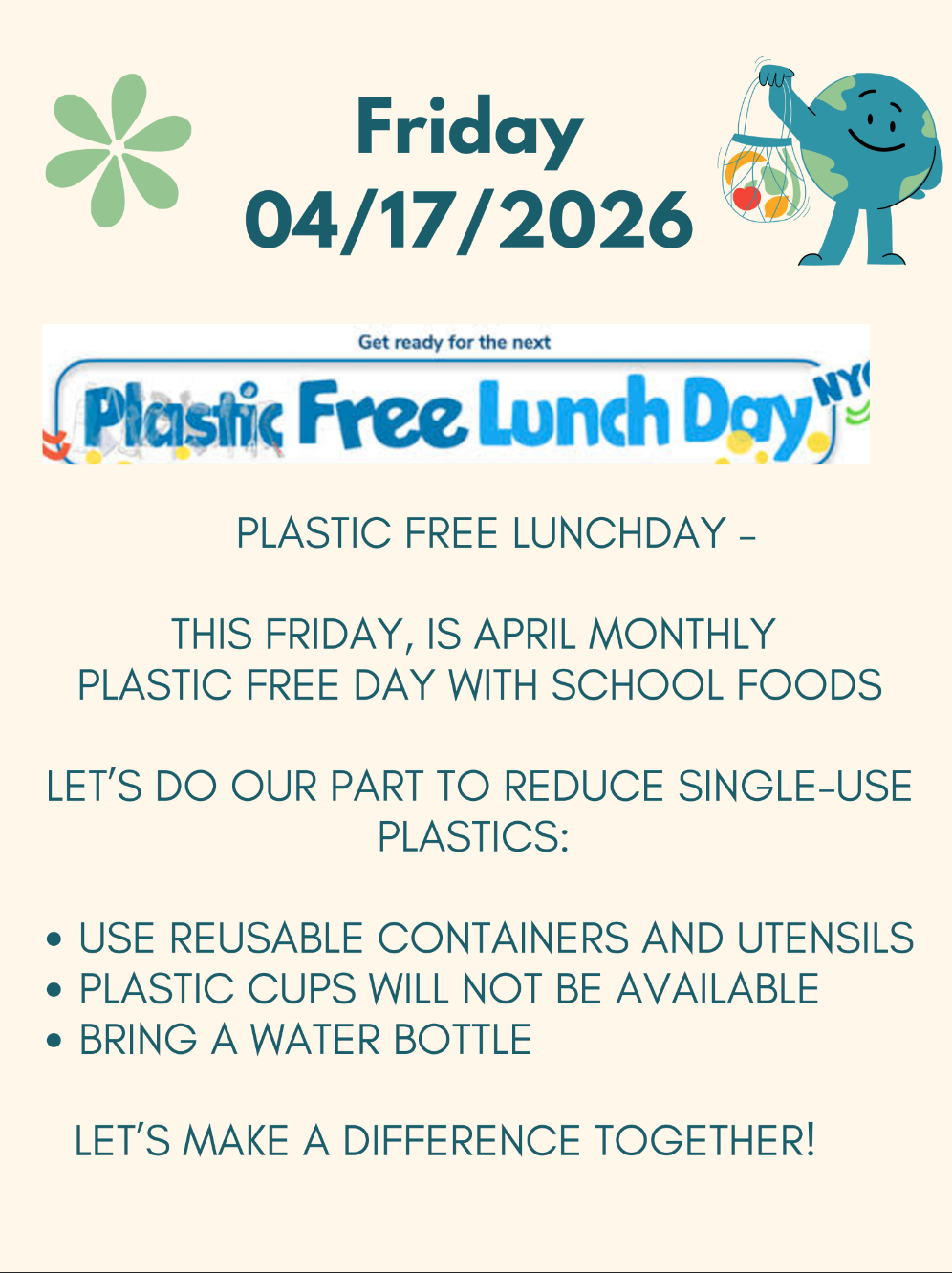 Plastic-Free Lunch Day! 