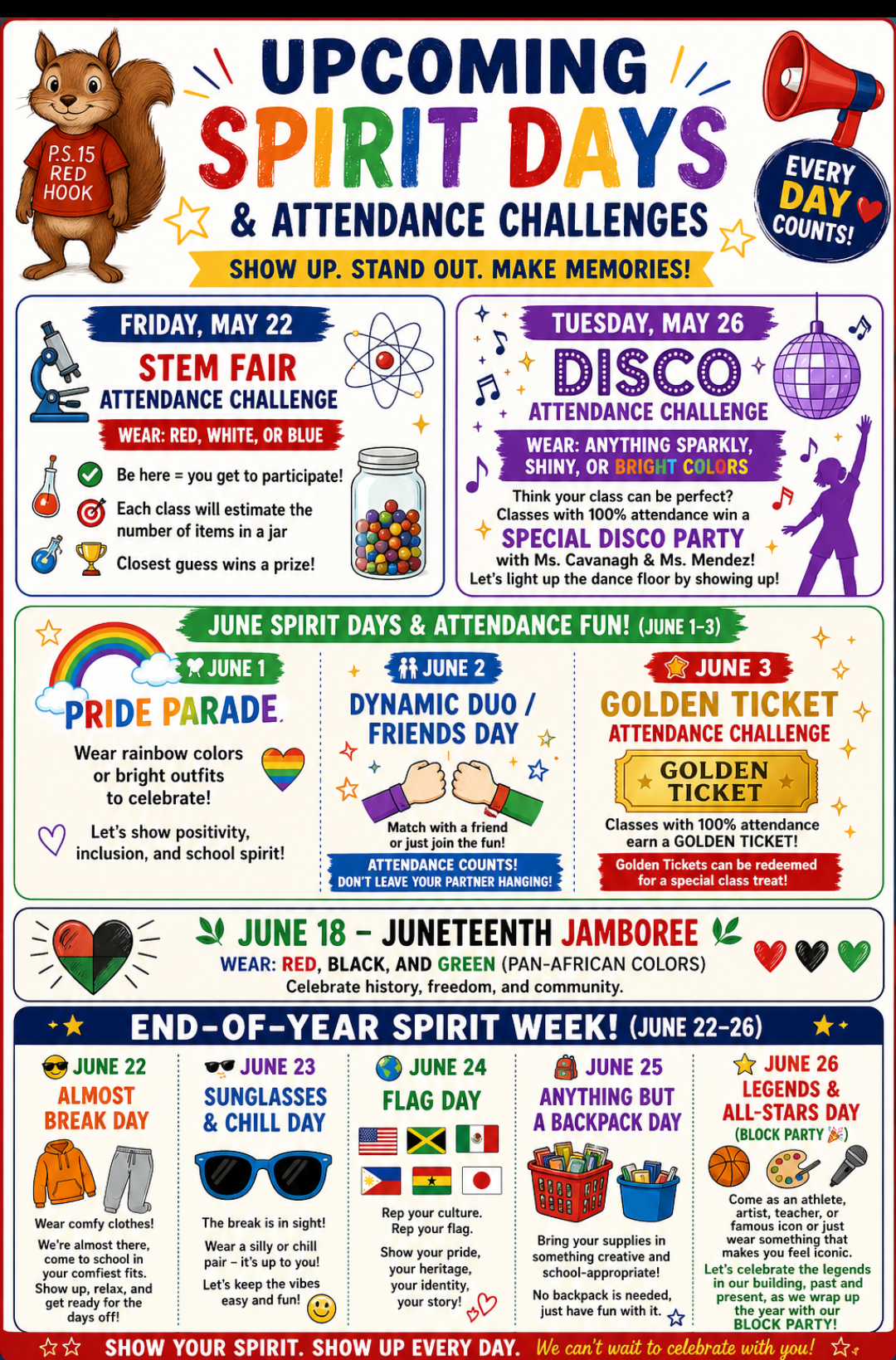 Upcoming Spirt Days