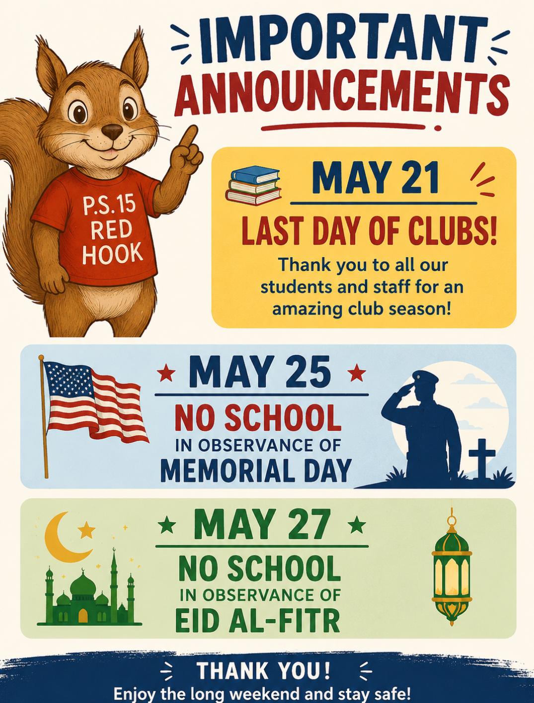 Important School Reminders!
