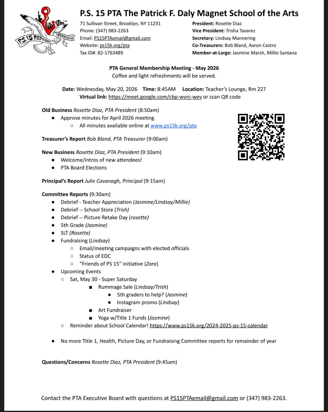 PTA Board Elections