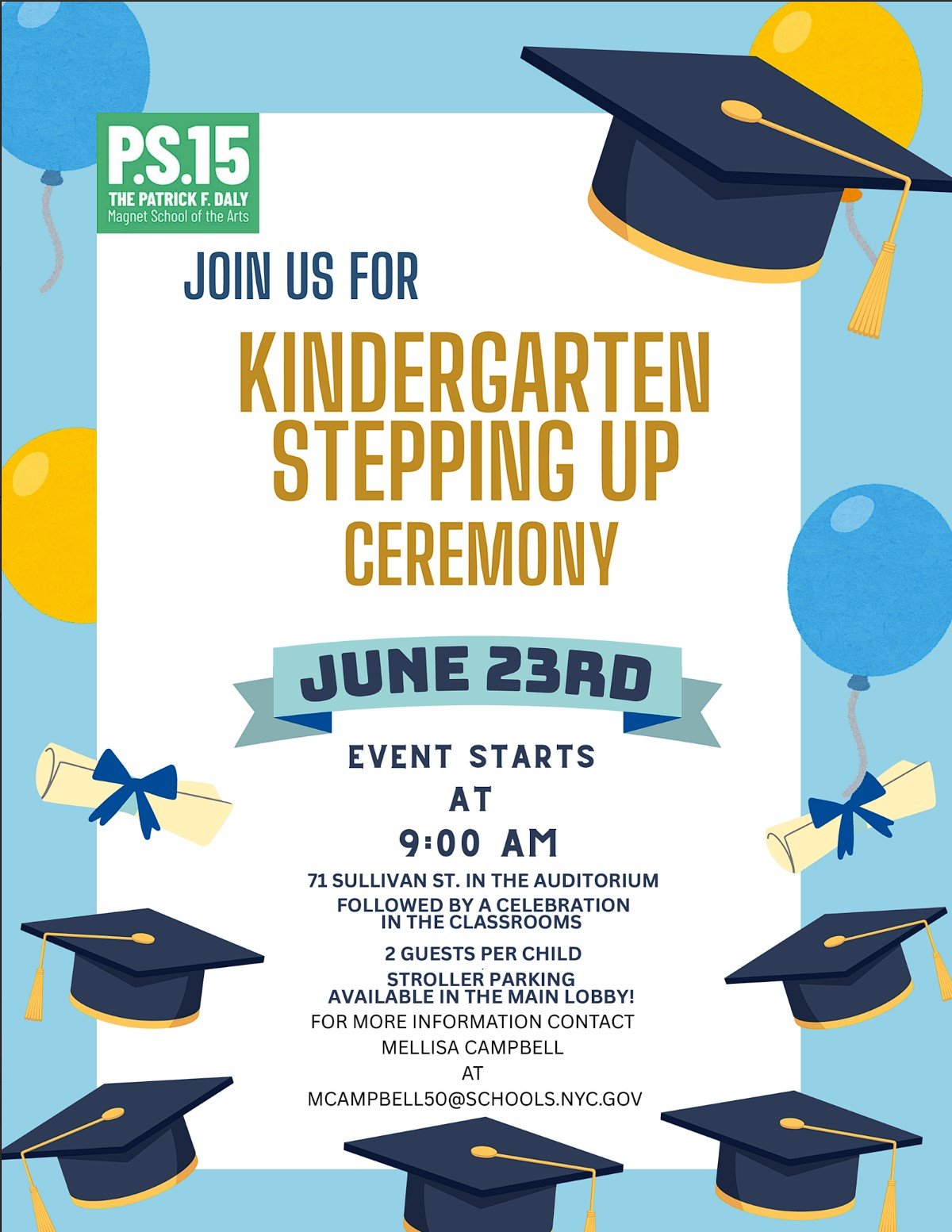 Kindergarten Stepping Up Ceremony 