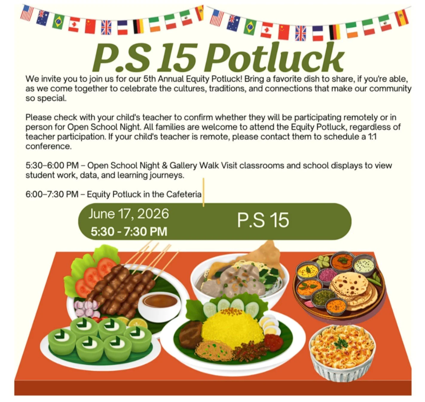 Annual P.S. 15 Equity Potluck