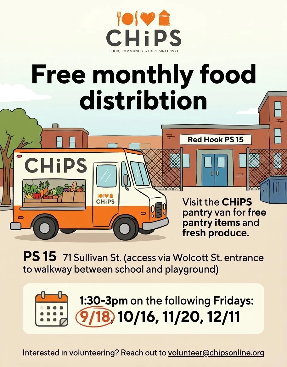 CHIPS Free monthly food distribution