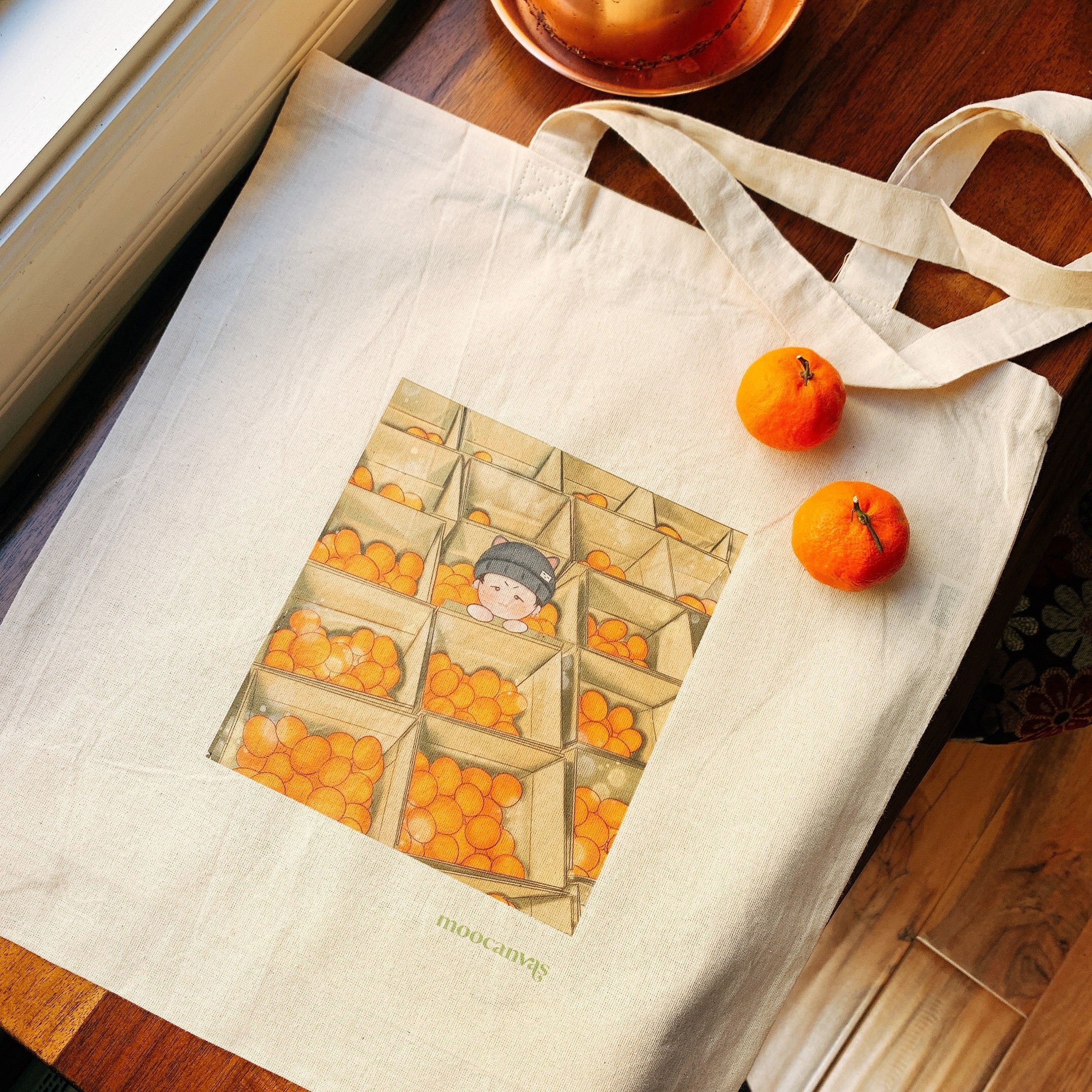 BTS Suga Yoongi Chibi Tangerine Boxes Tote | BTS tote | Yoongi | Suga